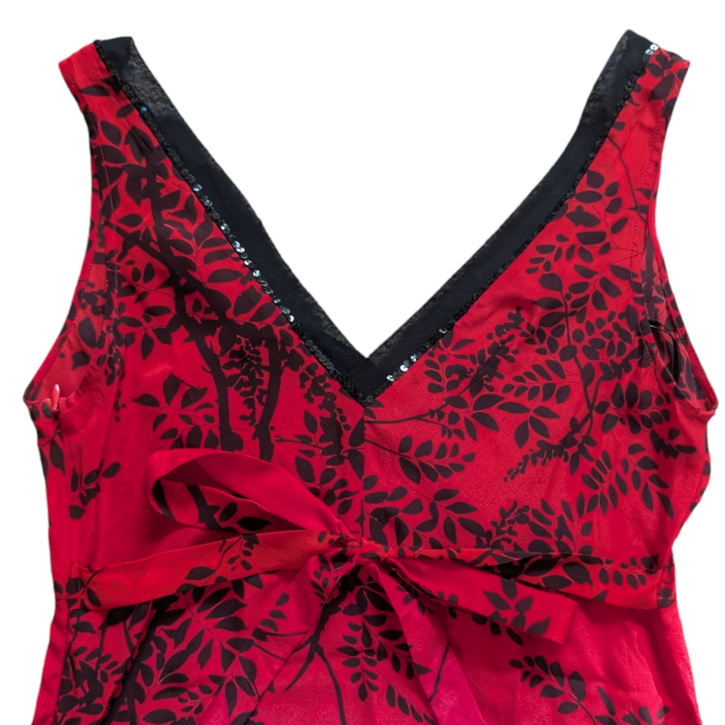 00's Vamp Red & Black V-neck Cami