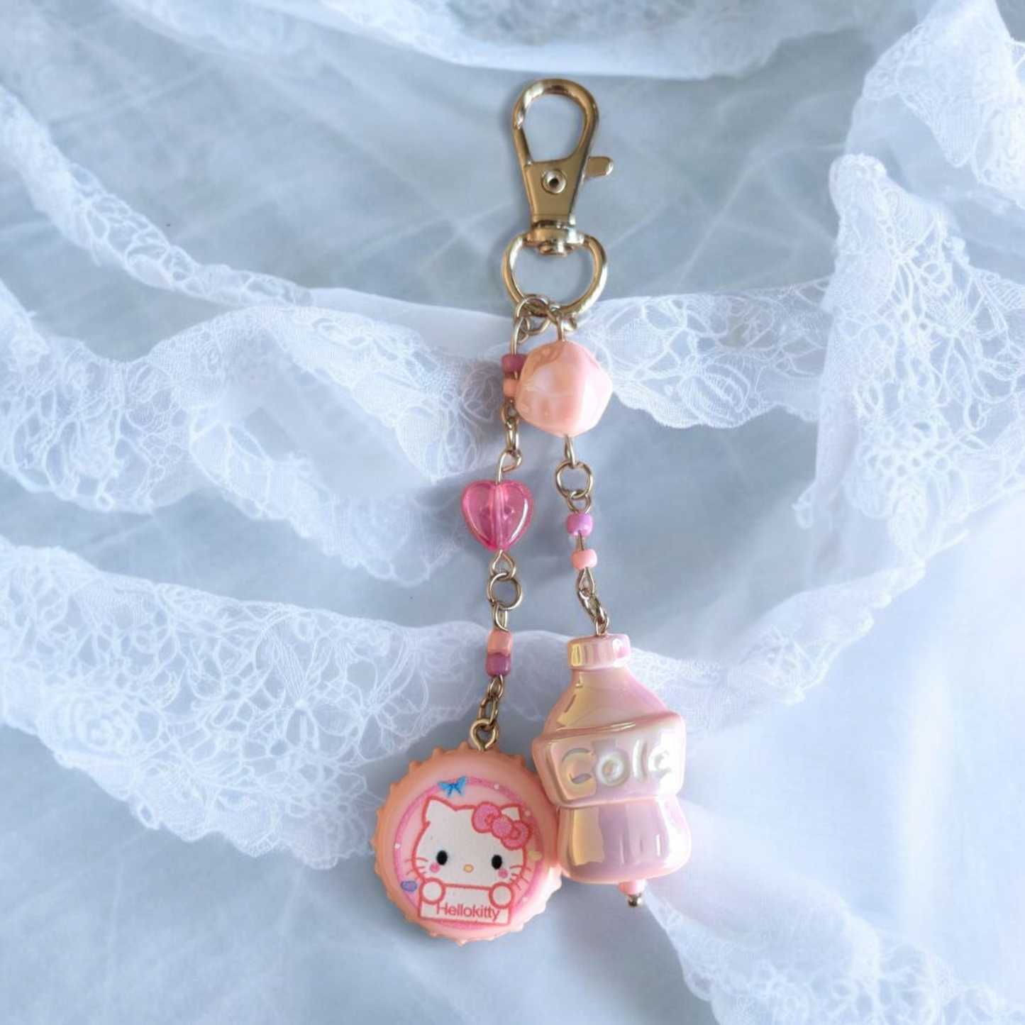 Sanrio Bottle Cap Keyring