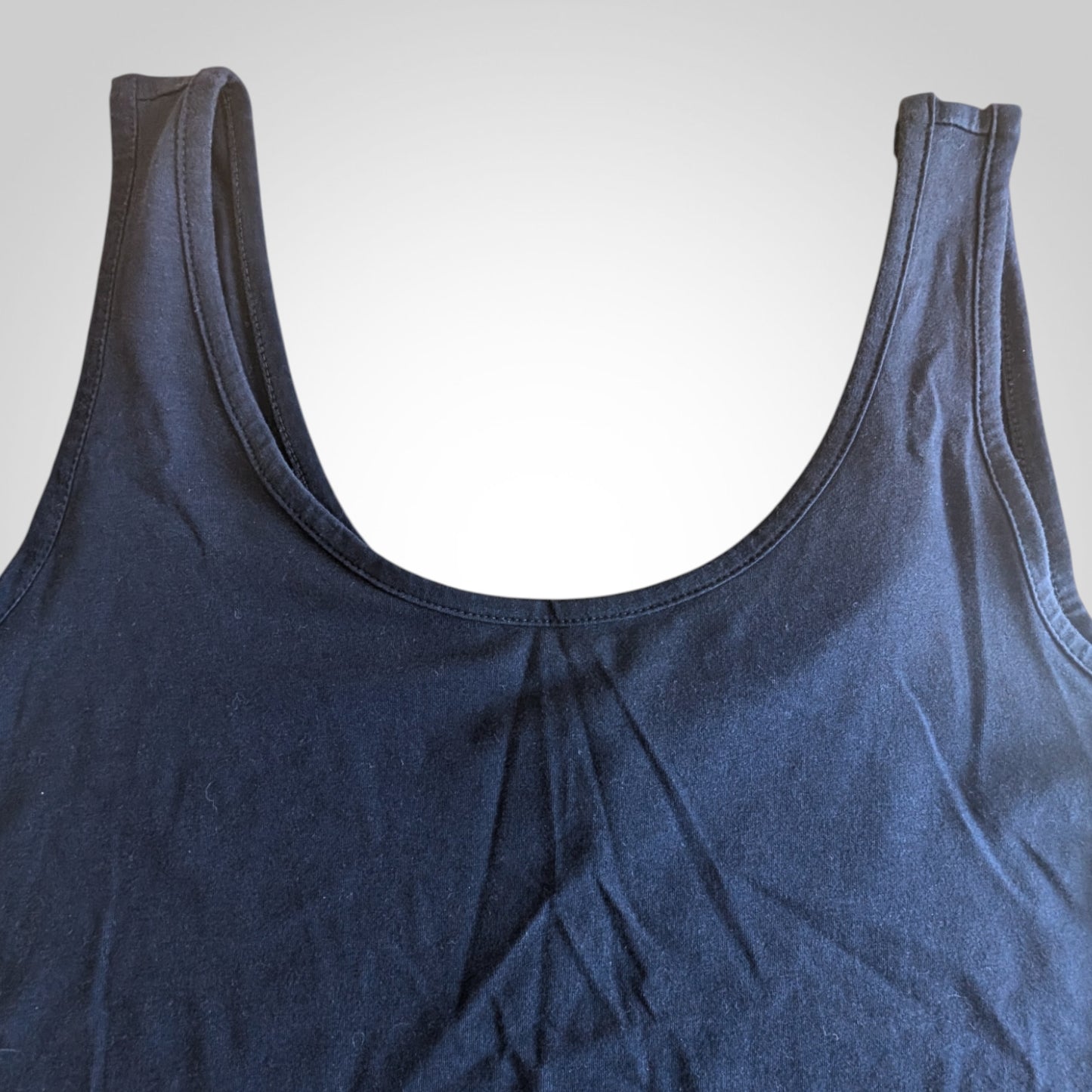 Navy Blue Thick Strap Vest Top