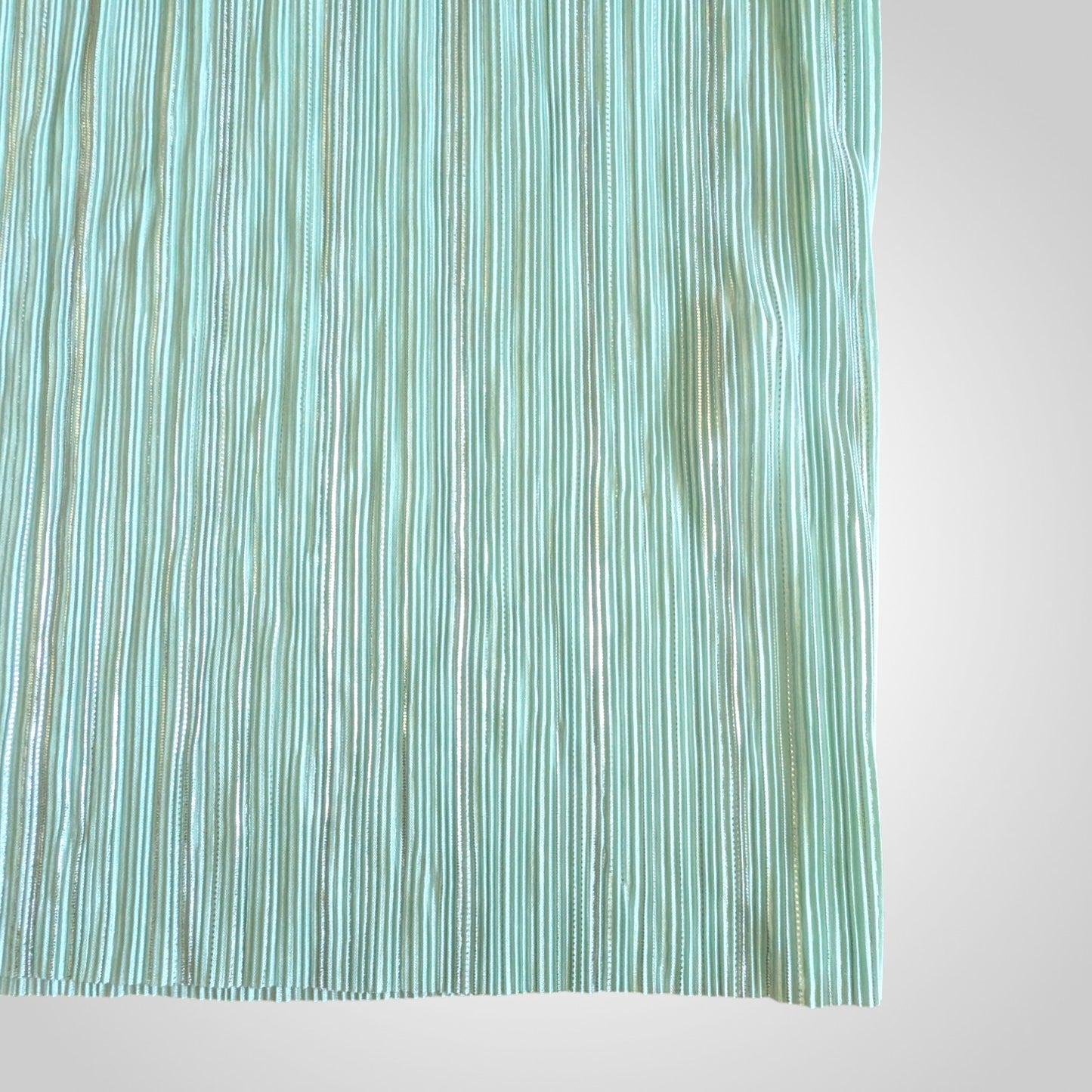 Seafoam Green Plissé Midi Dress