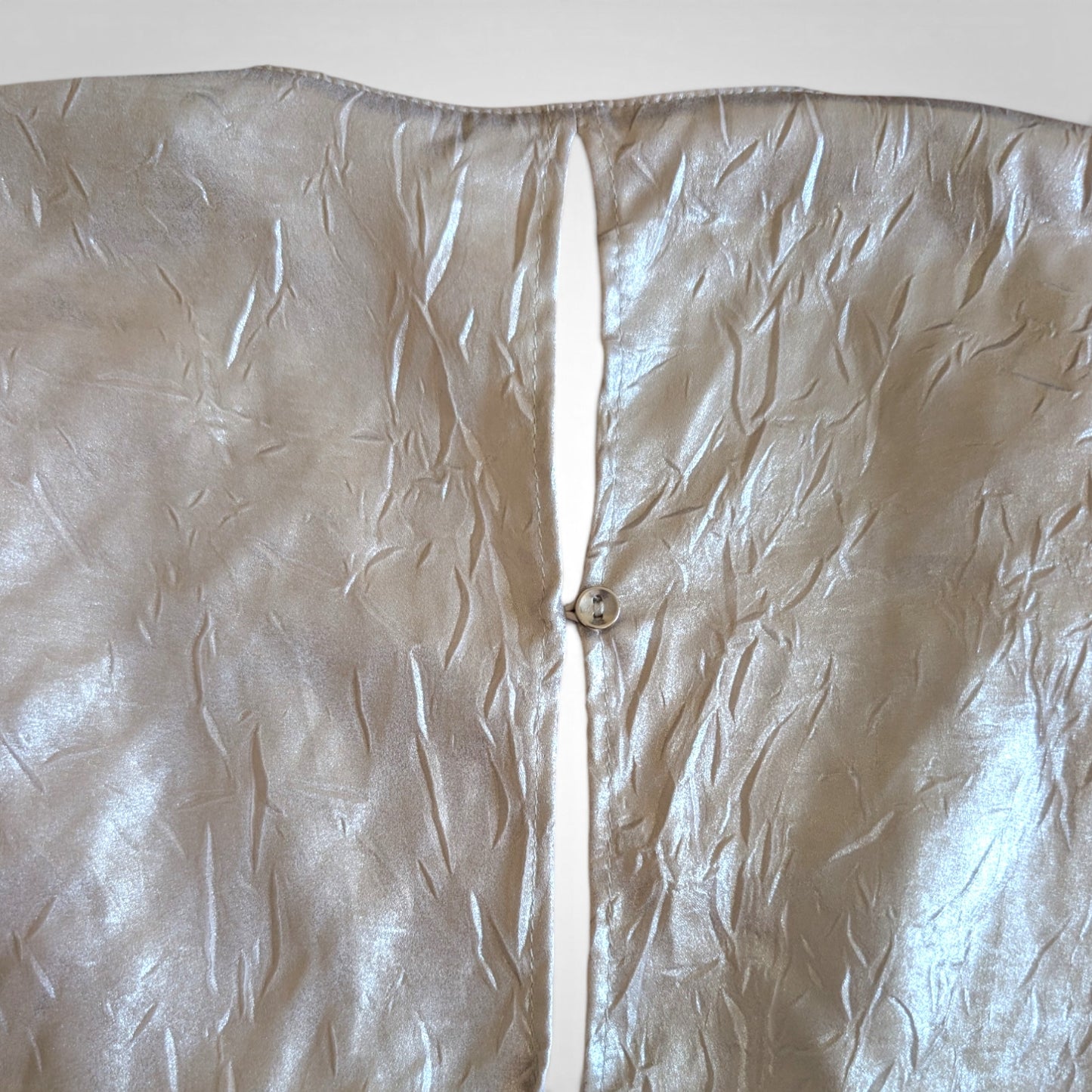 Champagne Satin Wrap Crop Top