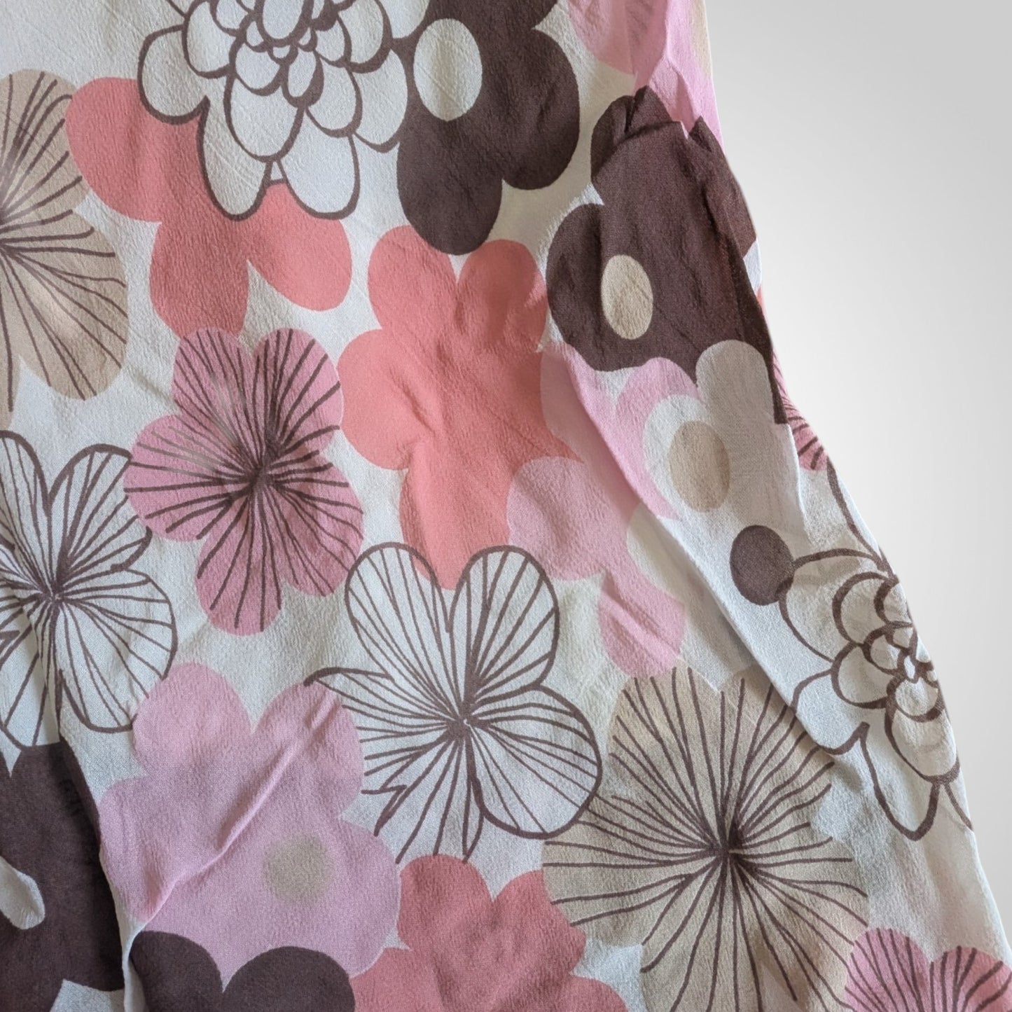 00s Floral Ruffle Midi Dress