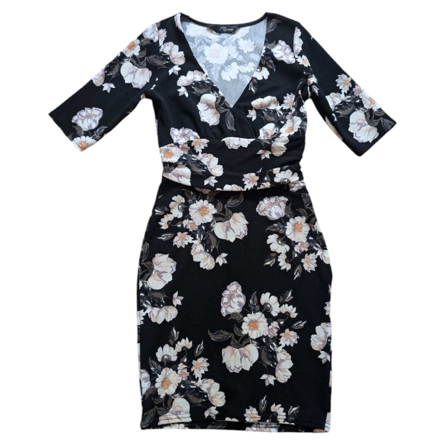 00's Jane Norman Black Floral Dress