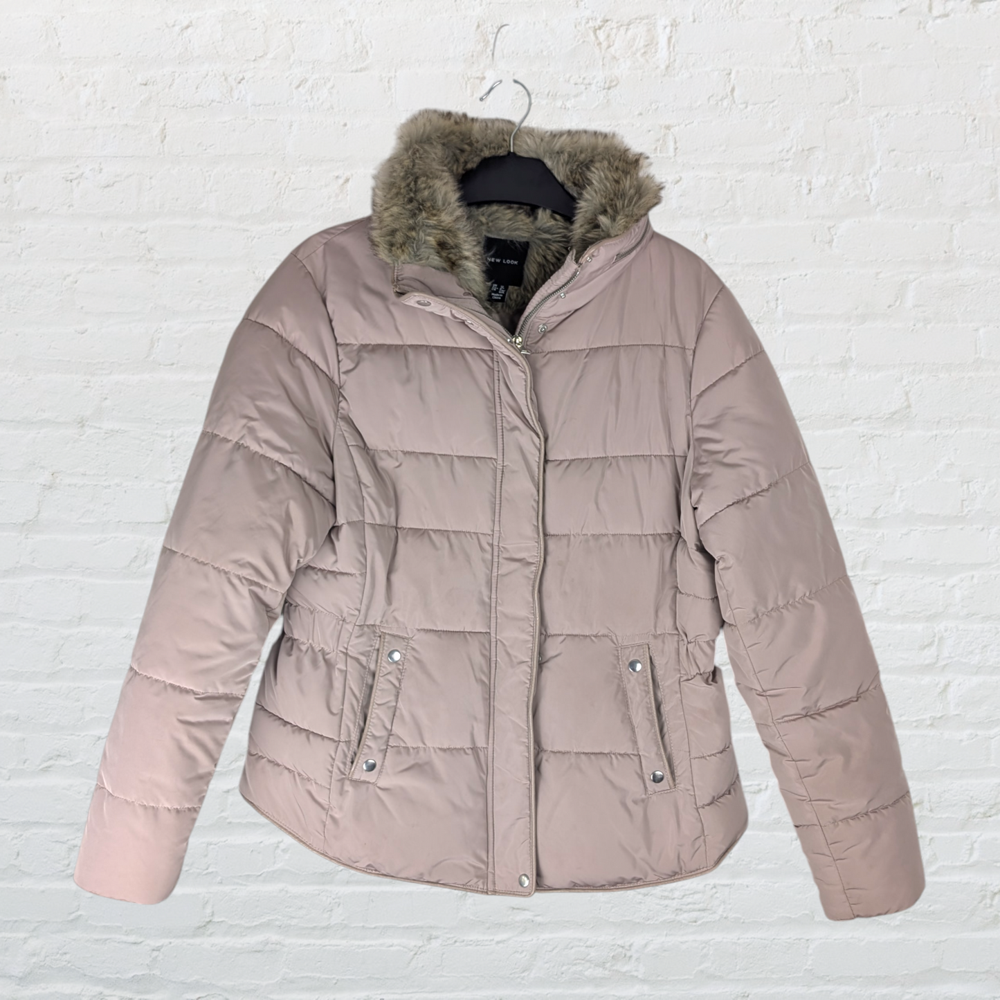 Dusty Pink Quilted Puffer Jacket