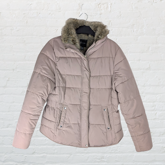 Dusty Pink Quilted Puffer Jacket