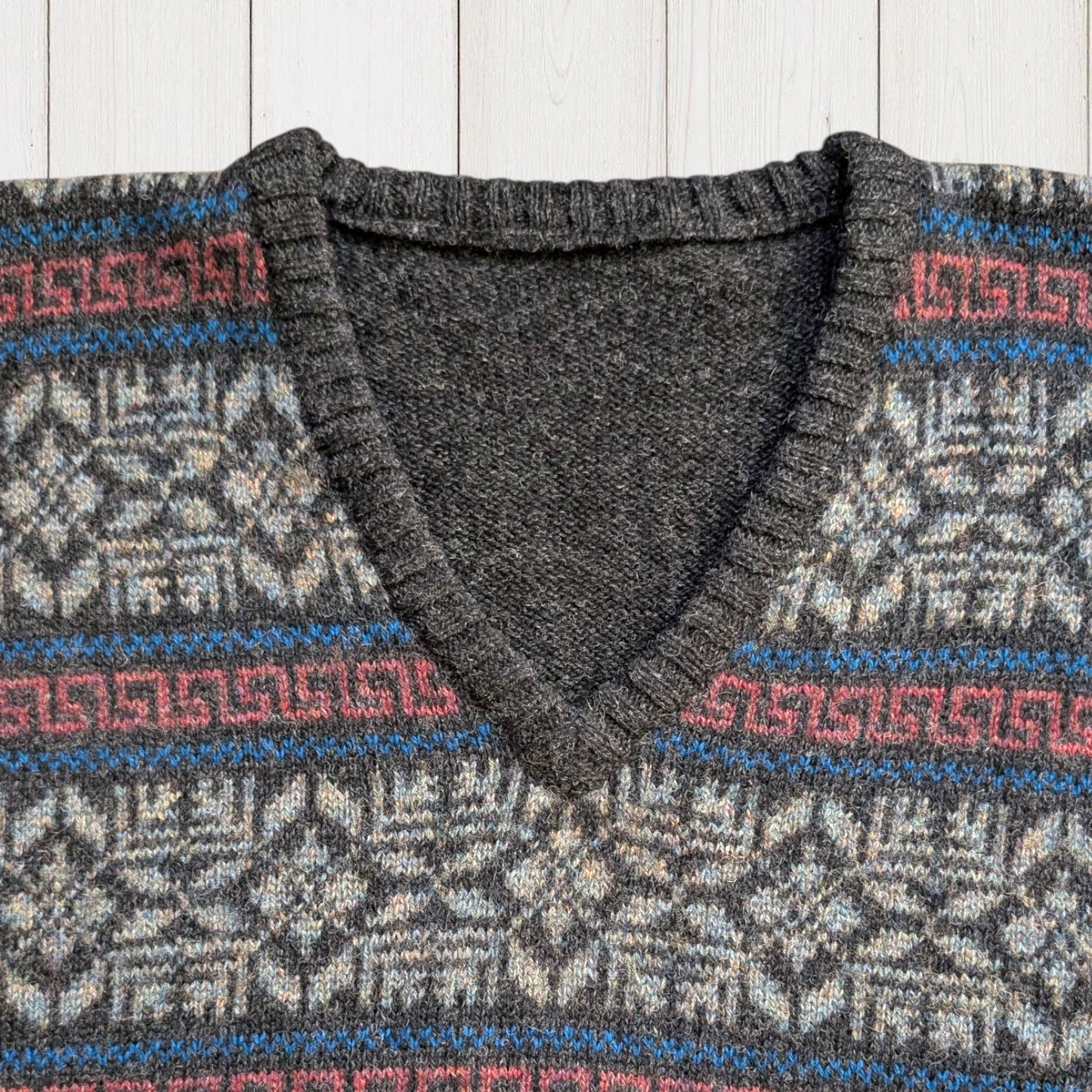 90s Vintage Patterned Jumper