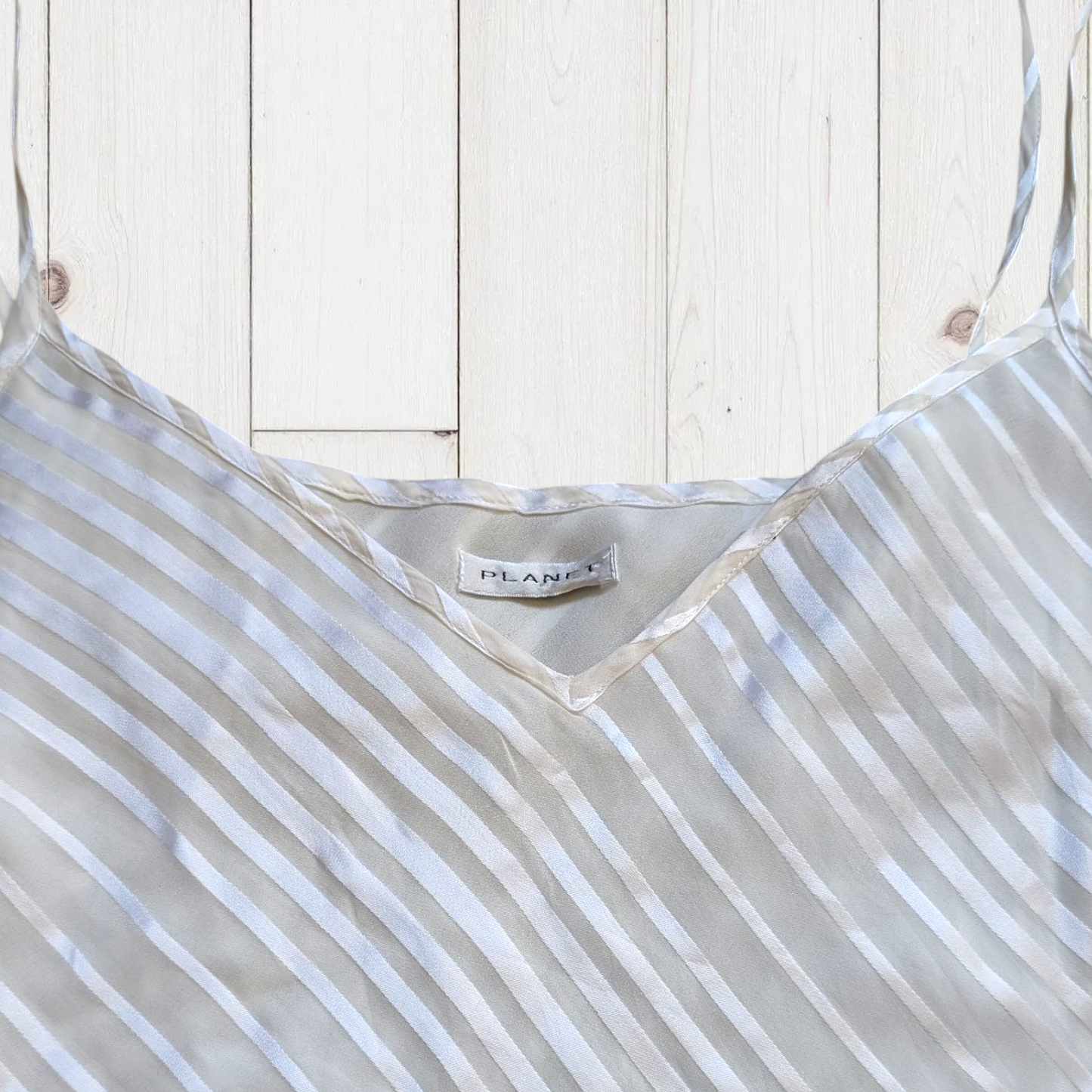 00's White Silk Blend Cami