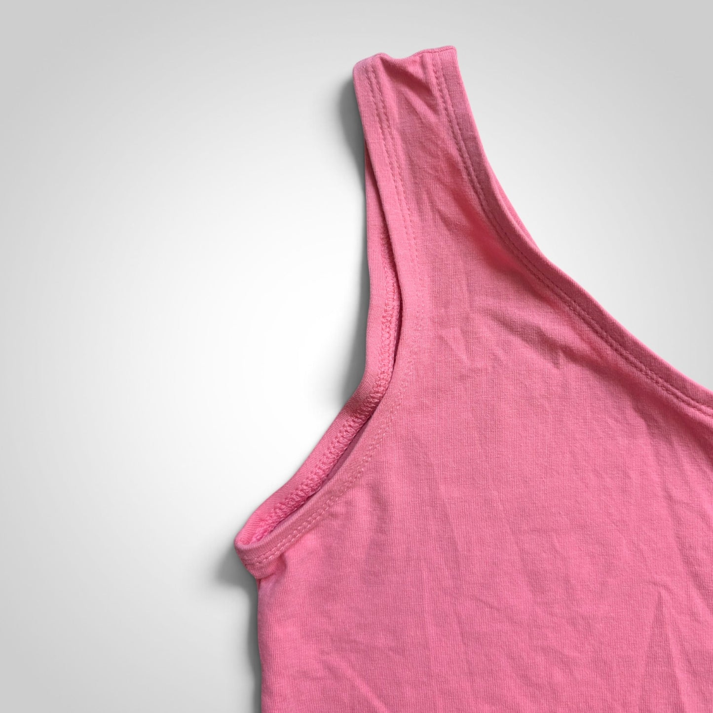 00s Bubblegum Pink One Shoulder Top