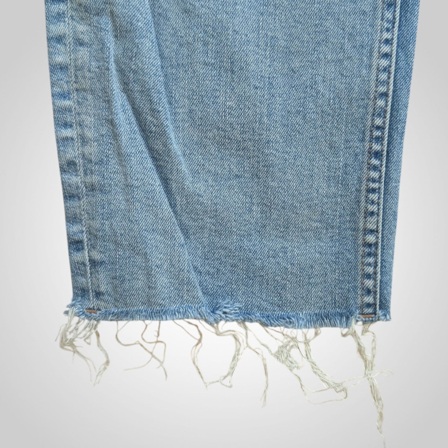 Light Blue Distressed Cropped Jeans