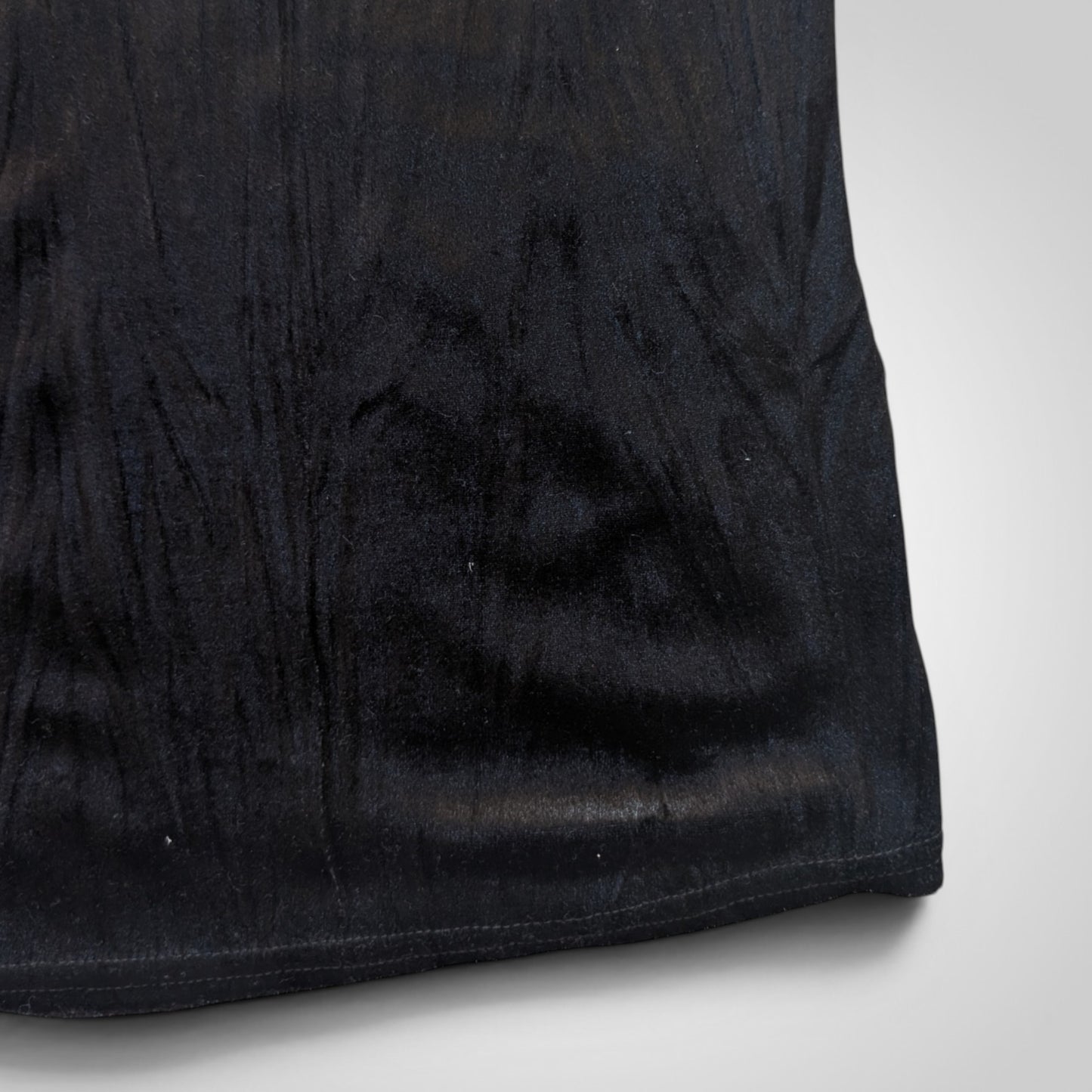 90s Gothic Black Velvet Diamante Top