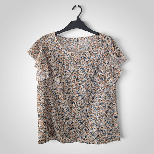 Cottagecore Floral Short Sleeve Top
