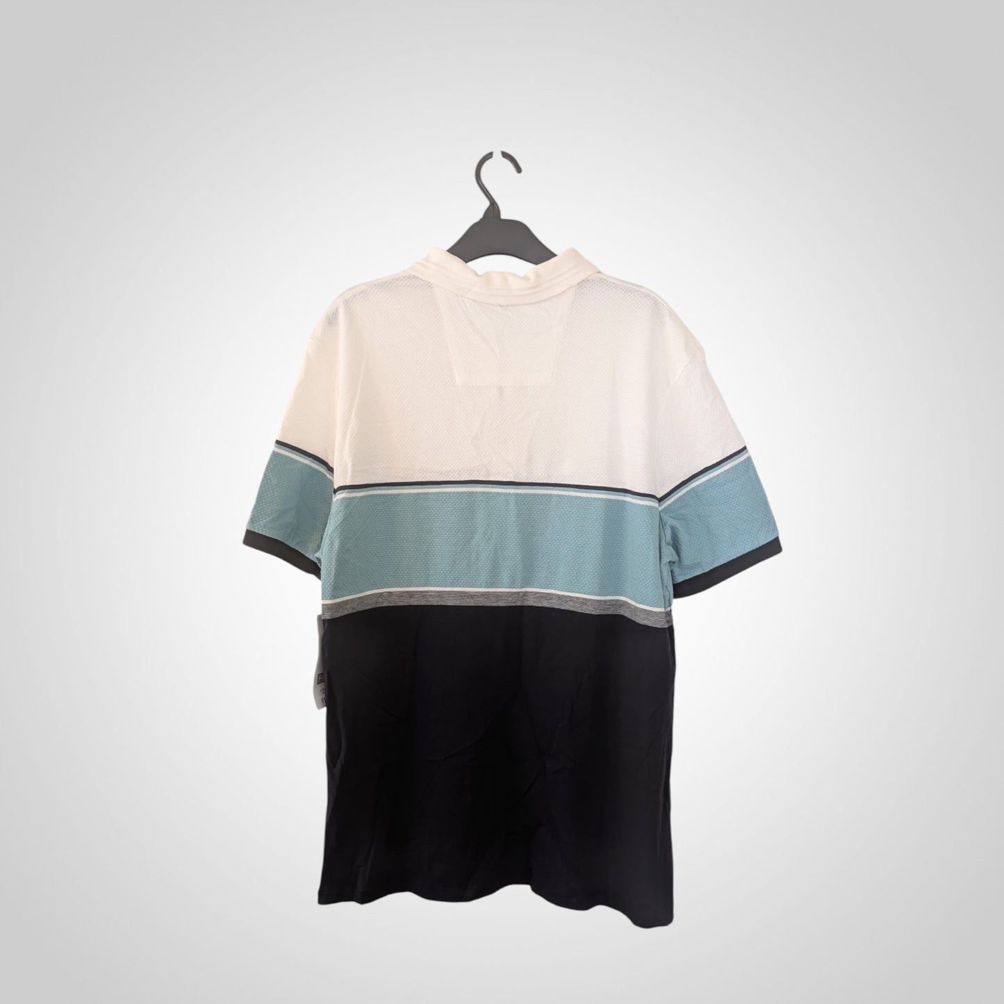 Colour Block Zip Polo Shirt