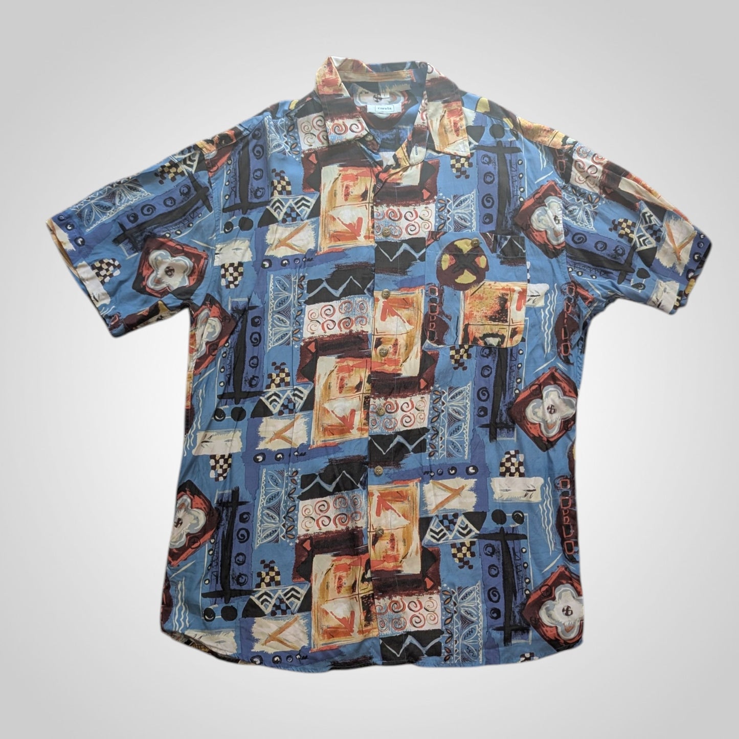 90's Abstract Patterned Shirt