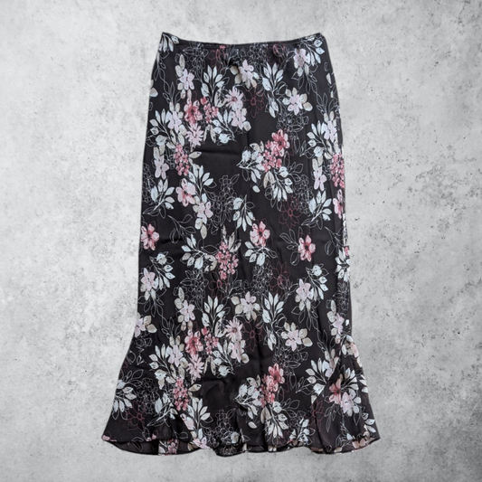 00's Floral Maxi Skirt