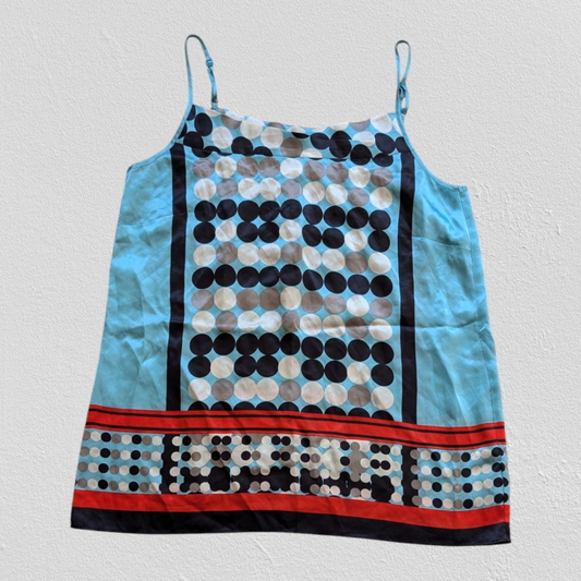 00's Turquoise Abstract Cami