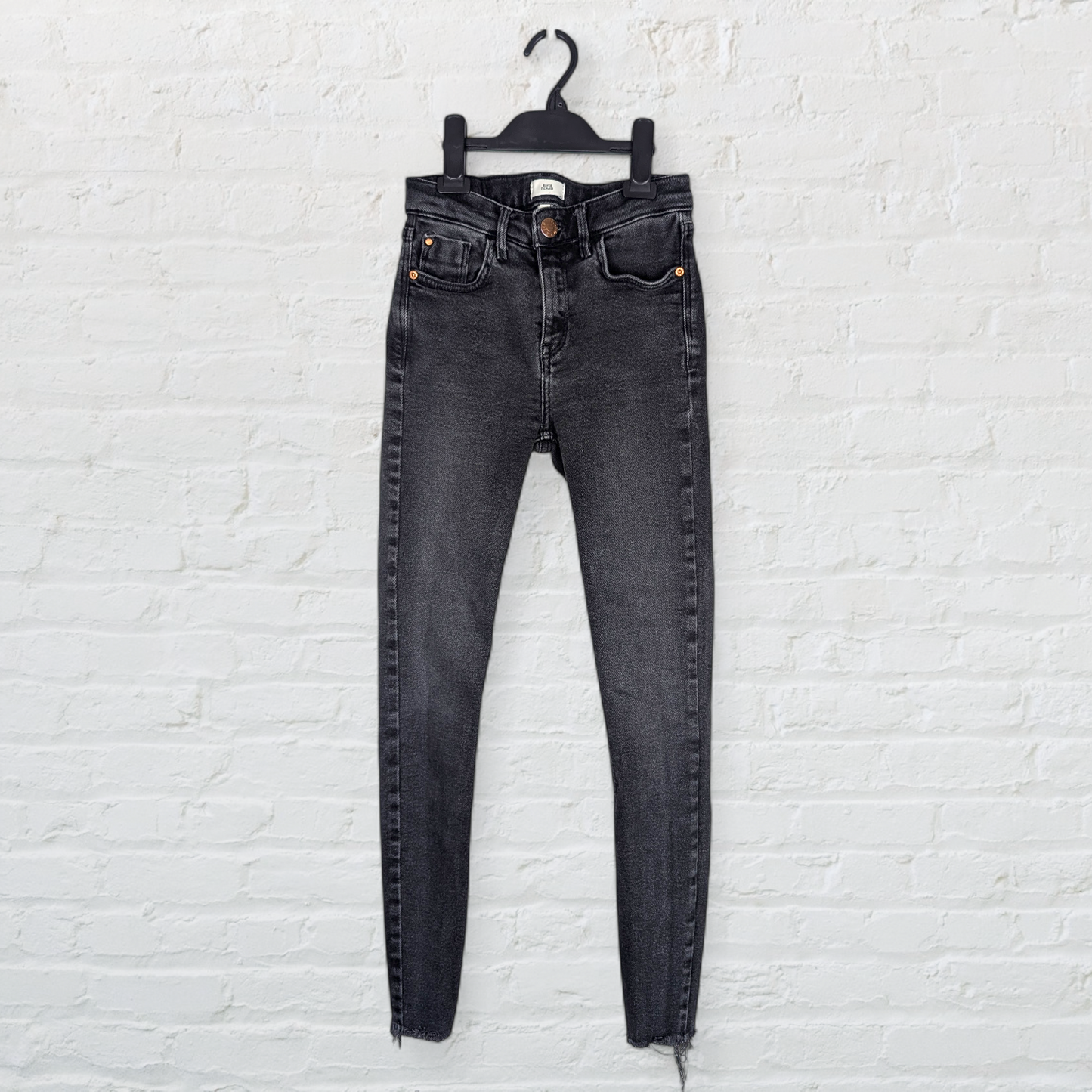 Faded Black Skinny Denim Trousers
