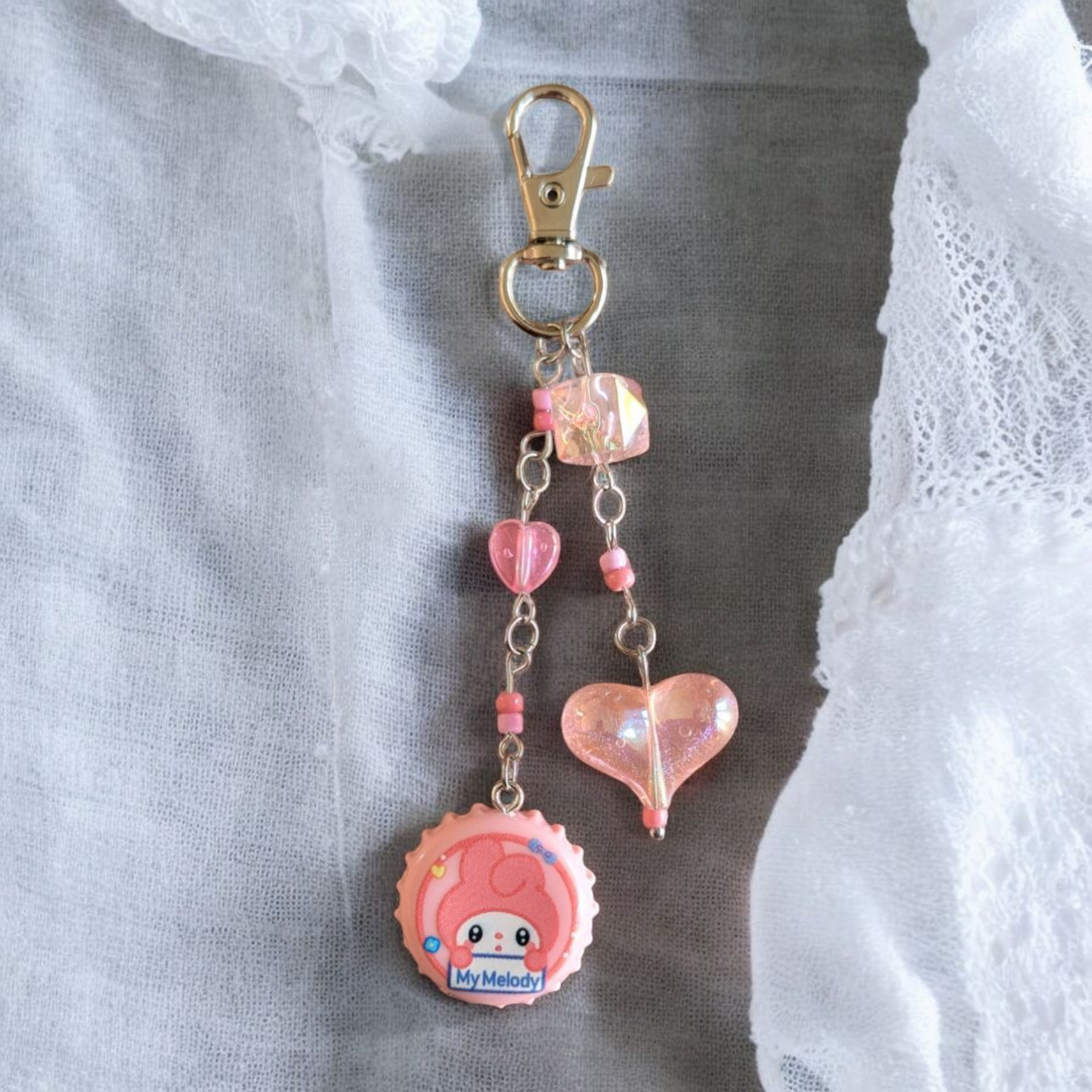 Sanrio Bottle Cap Keyring