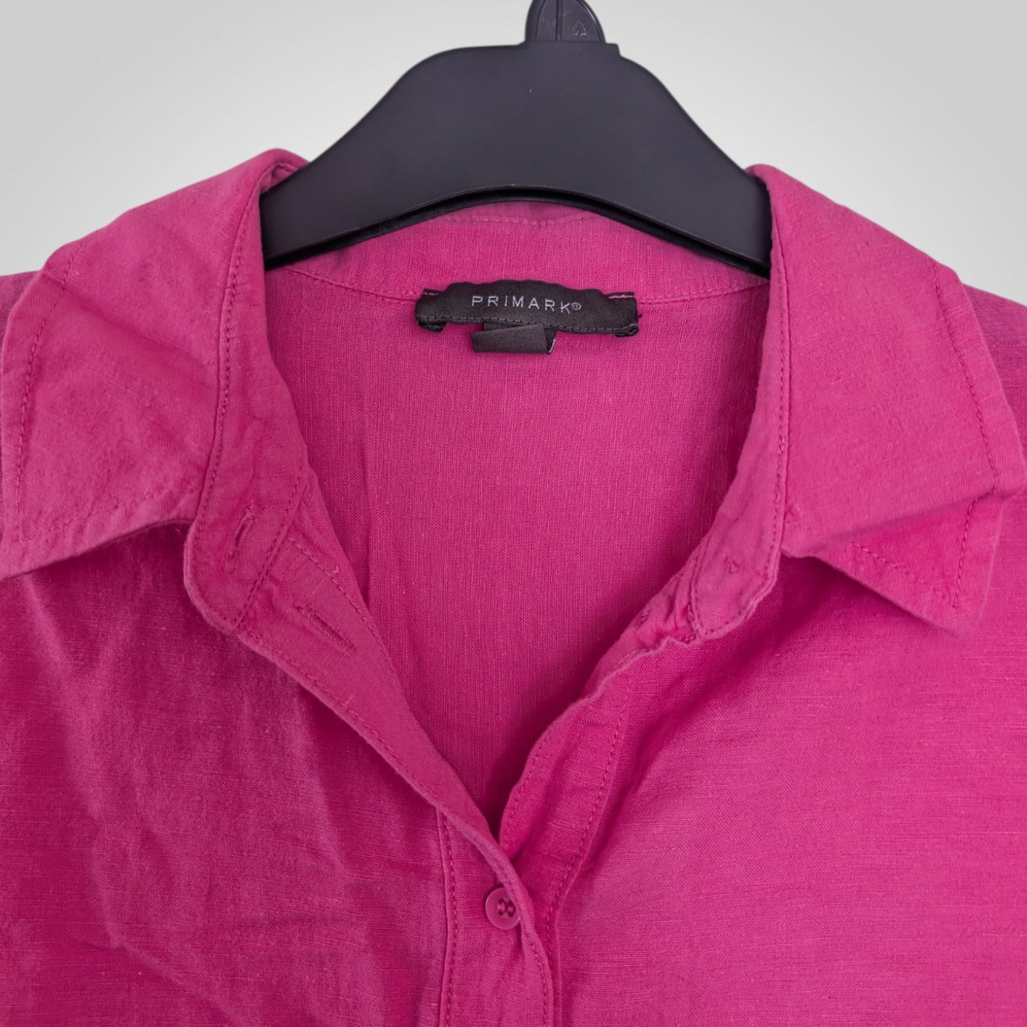 Pink Linen Blend Oversized Shirt