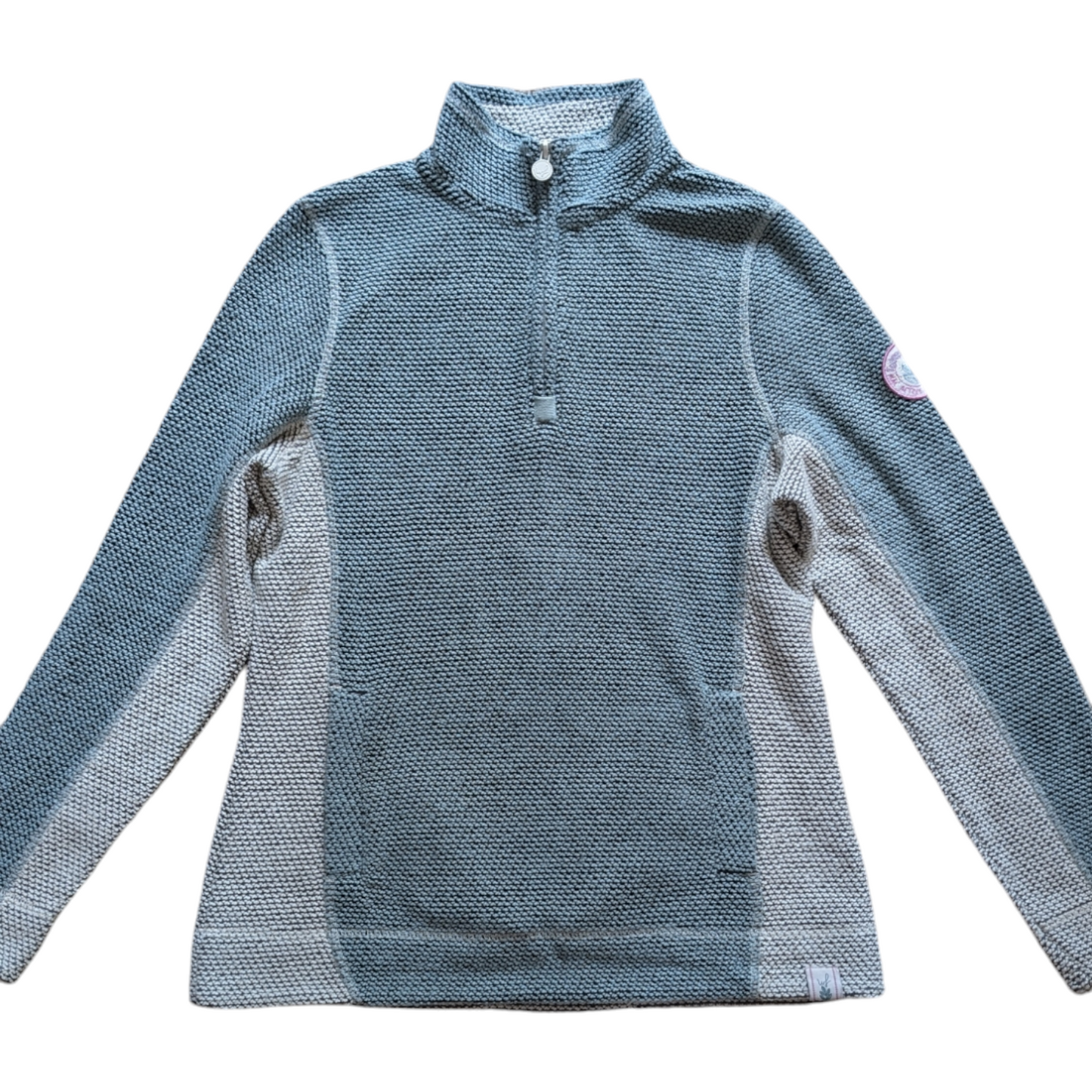 Weird Fish Teal & Grey Quarter Zip Fleece