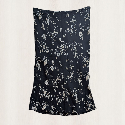 90's Whimsygoth Floral Midi Skirt