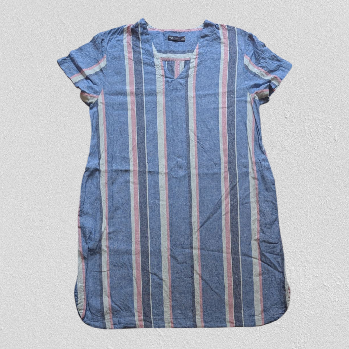 Striped Linen Shift Dress