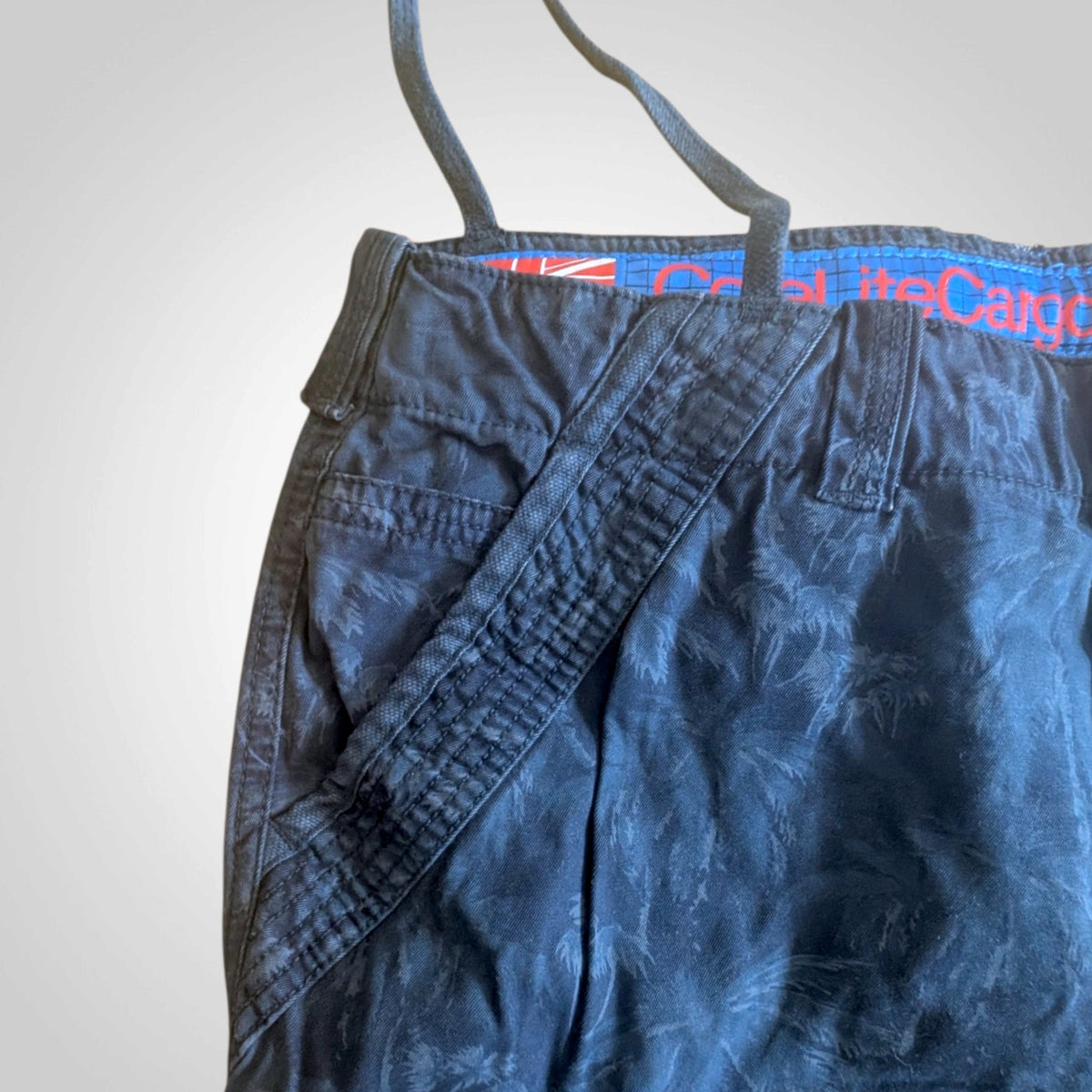 Men's Superdry Navy Palm Tree Print Cargo Shorts