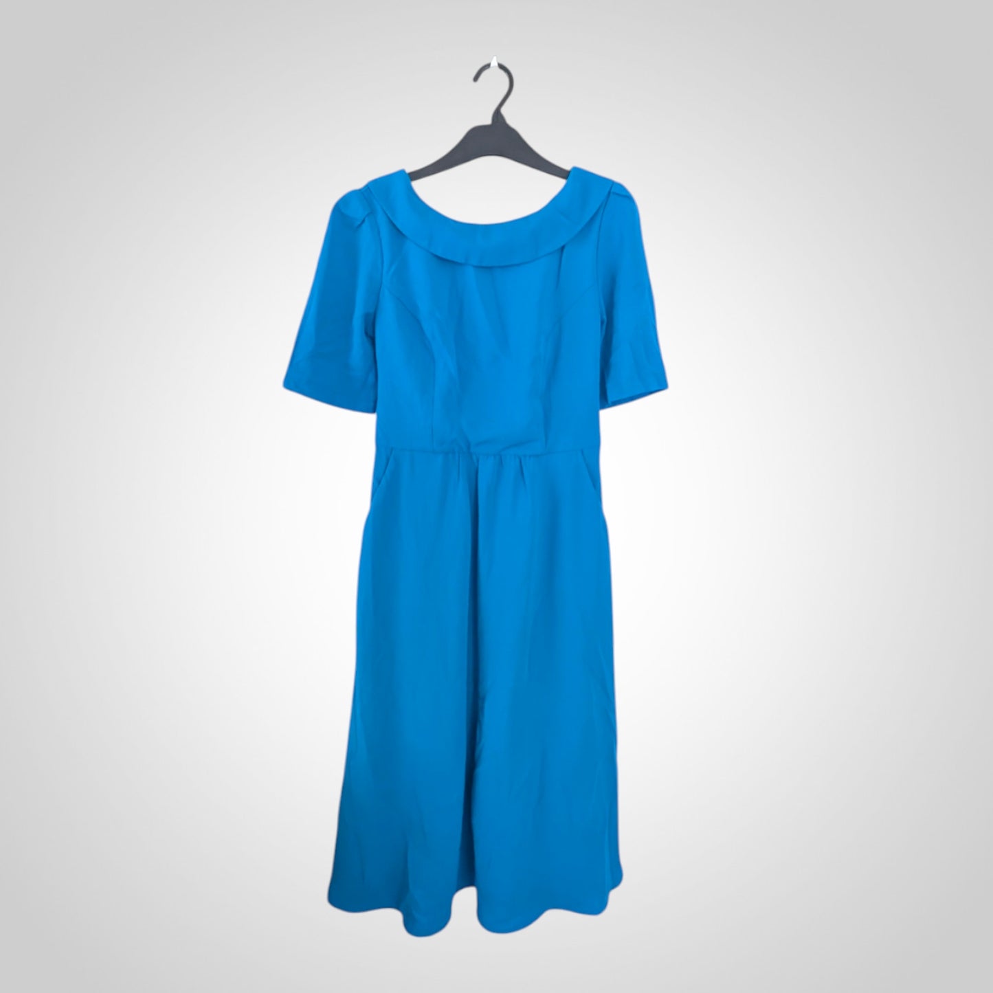 Jolie Moi Blue Collared Midi Tea Dress