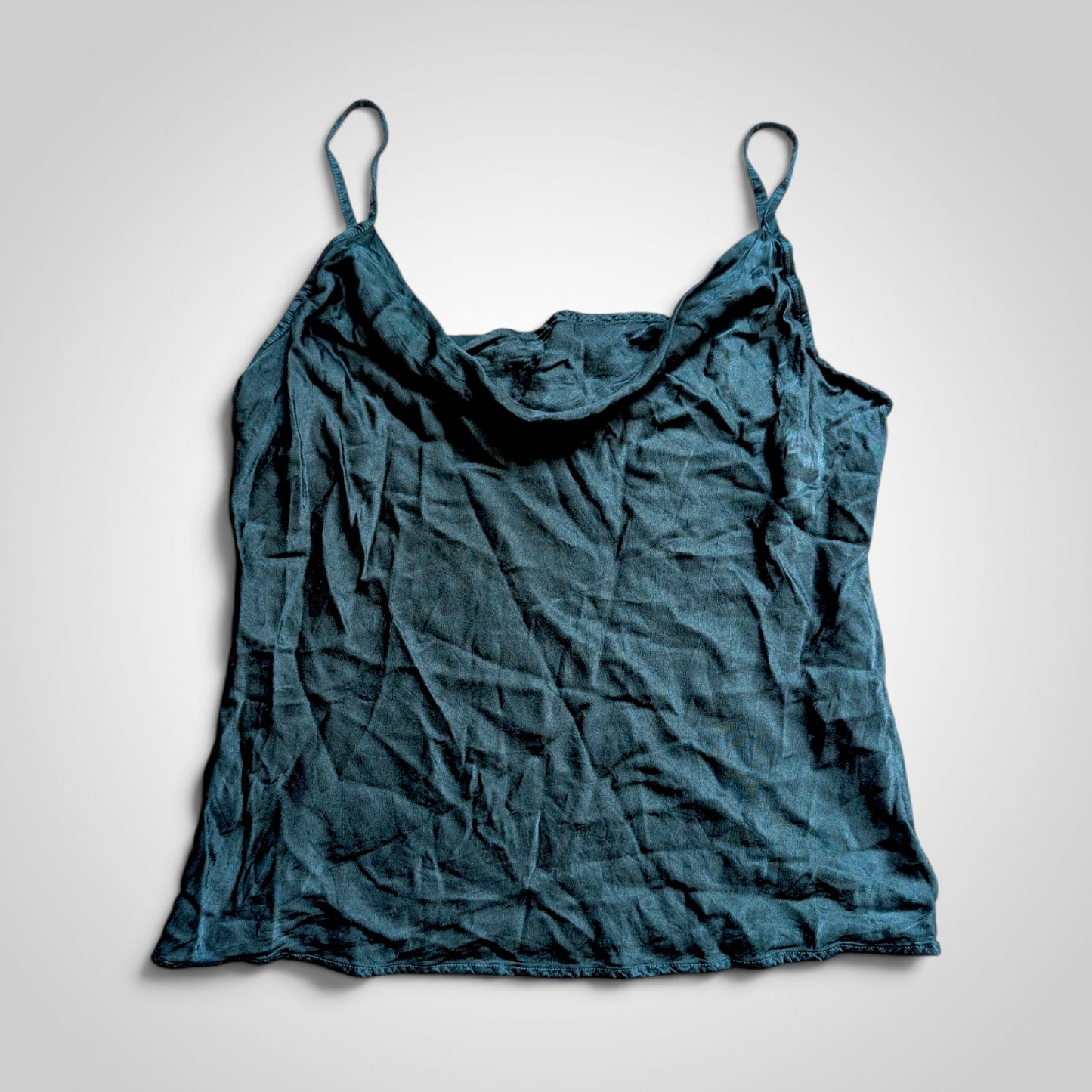 00s Ghost London Teal Green Cowl Neck Cami