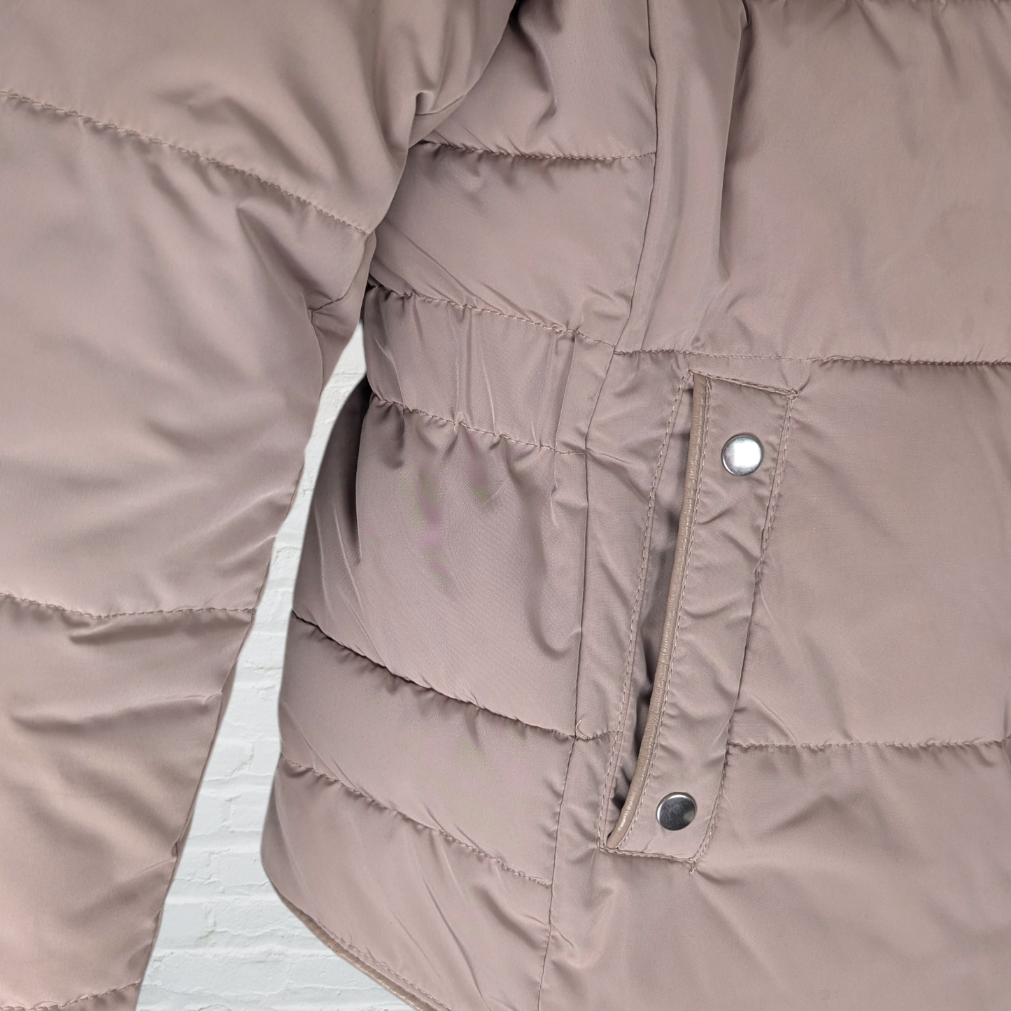 Dusty Pink Quilted Puffer Jacket