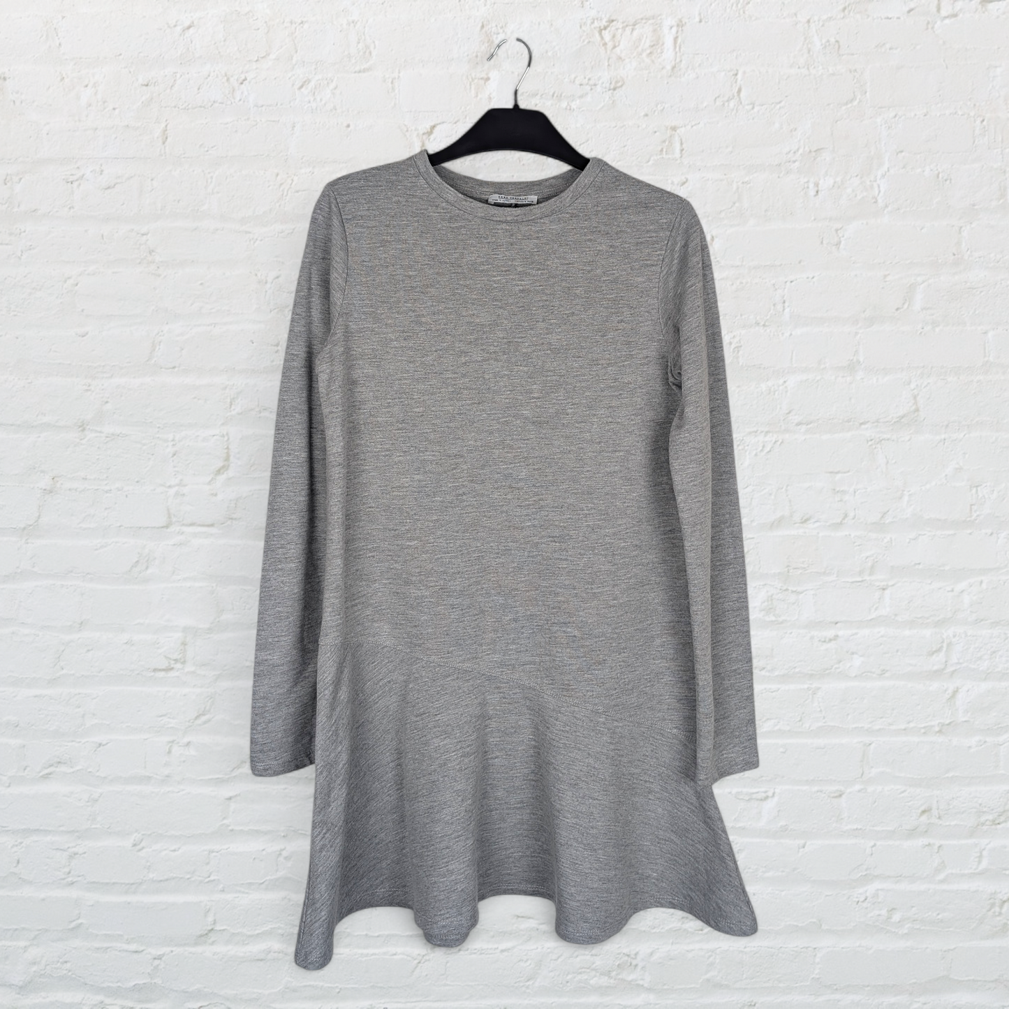 Marl Grey Longline Long Sleeve Tunic