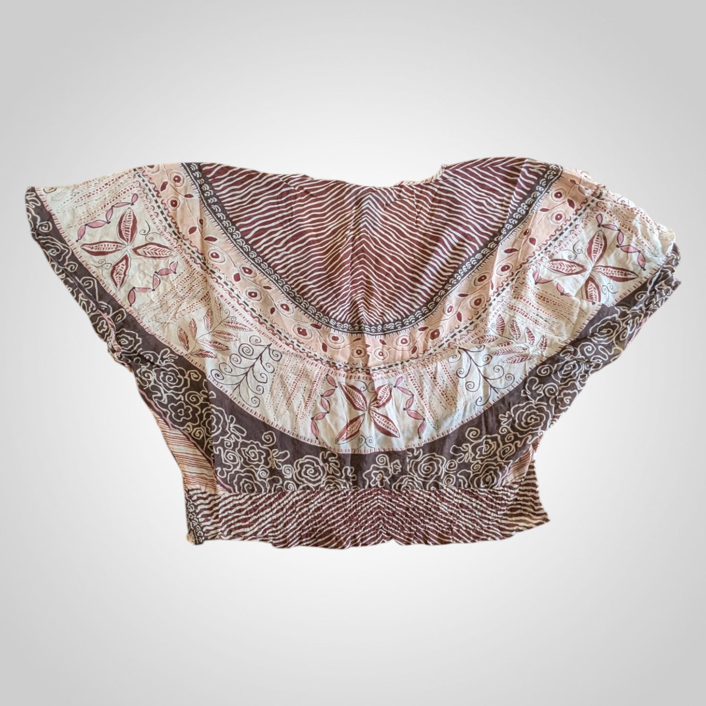 00s Boho Silk Floaty Top