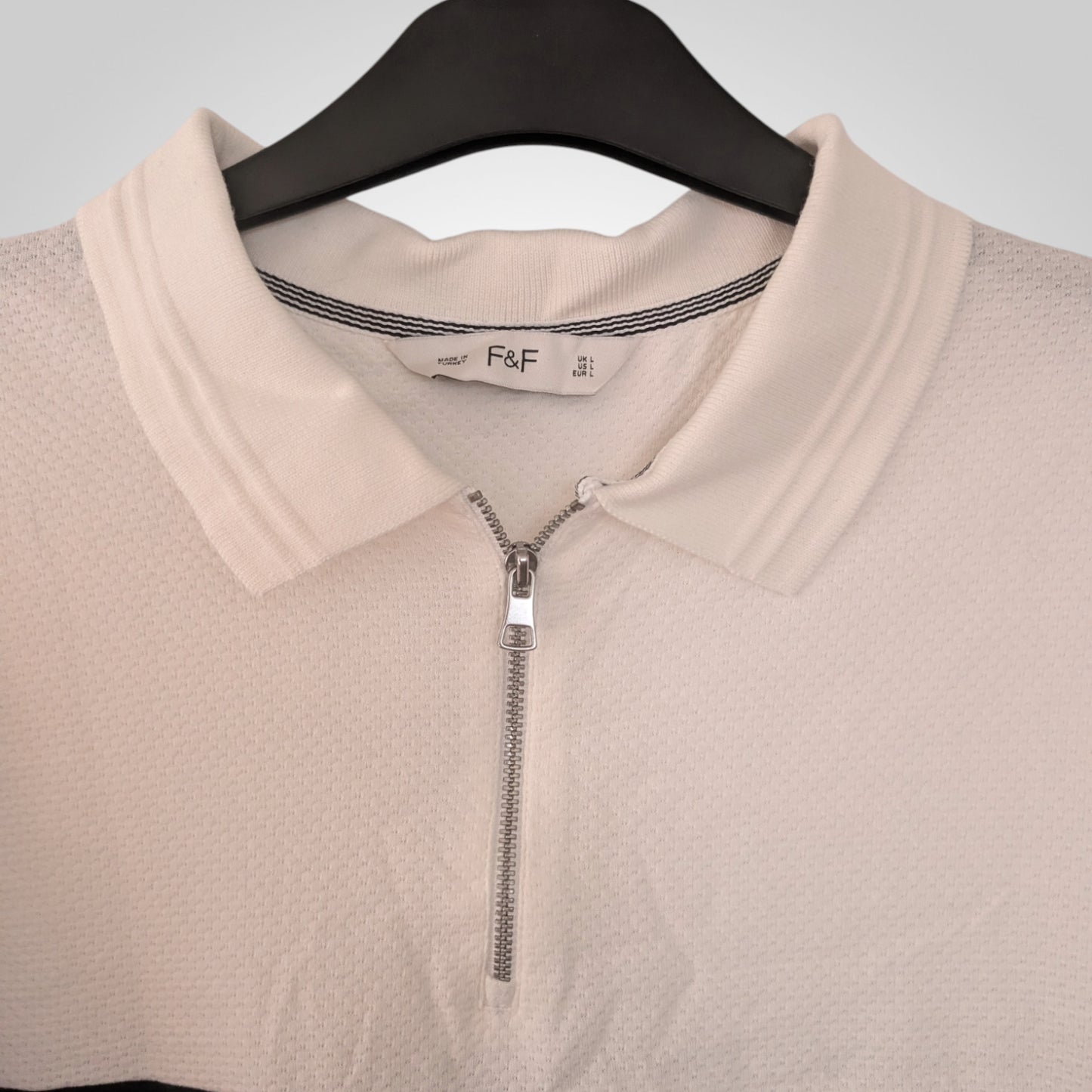 Colour Block Zip Polo Shirt