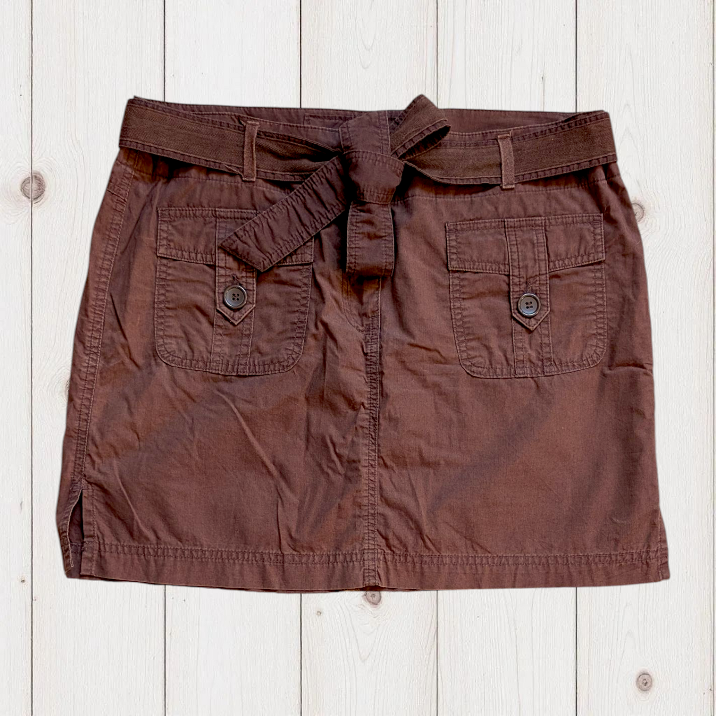 00's Brown Cargo Skirt