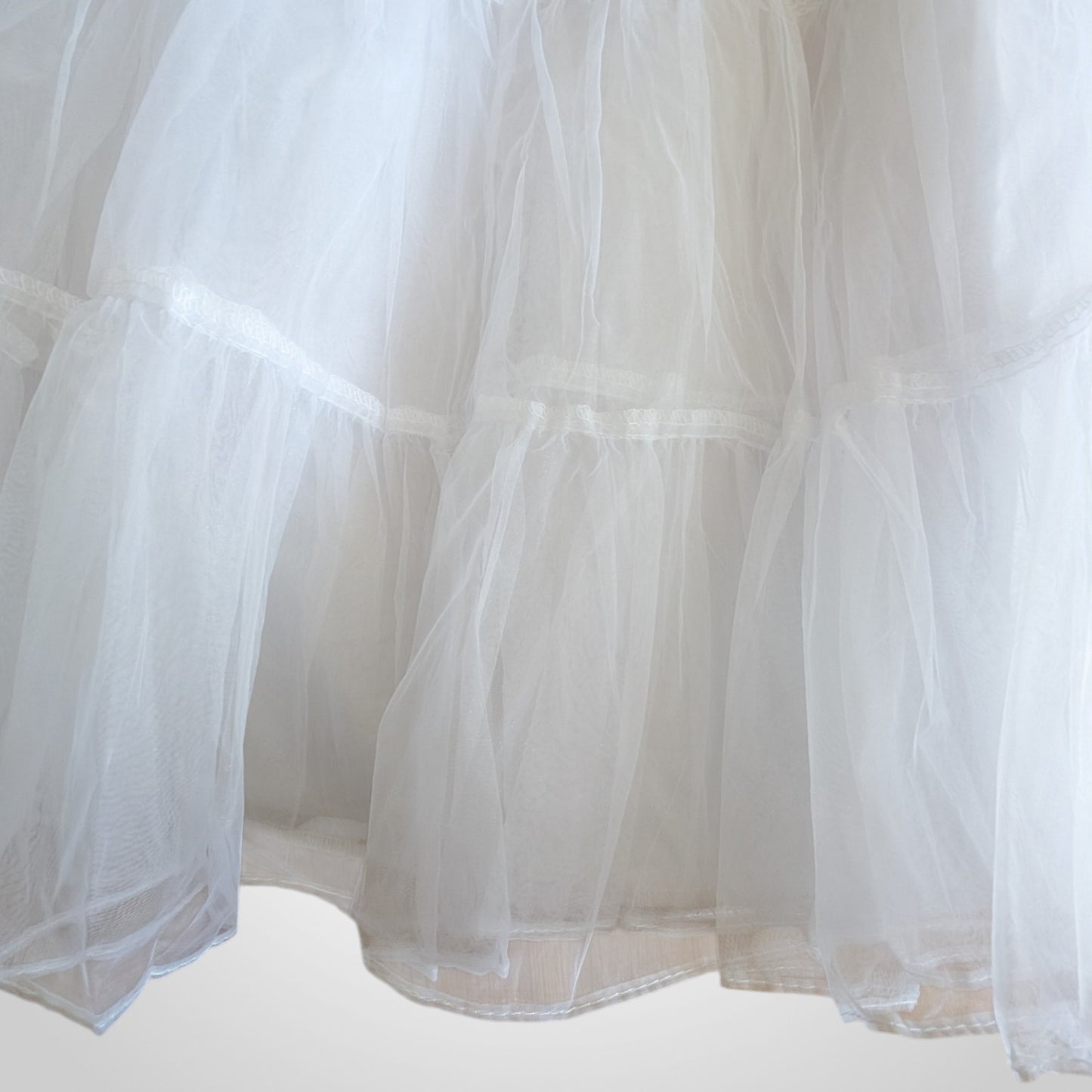 White Tulle Petticoat Underskirt