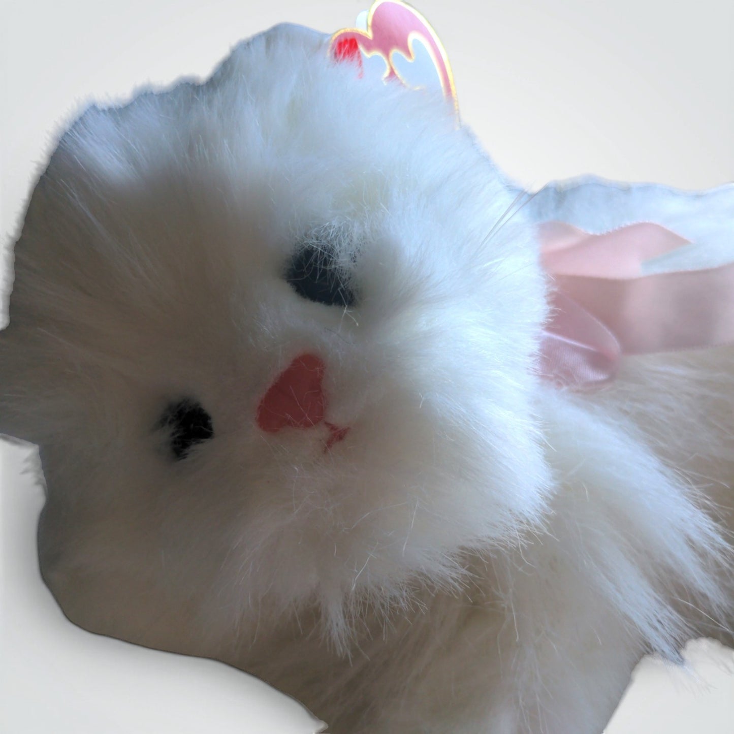 Vintage 1995 Ty Classic Fluffy White Cat Plush