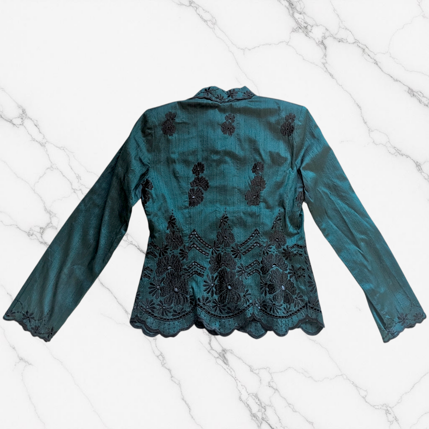 90s Whimsigoth Silk Jacket