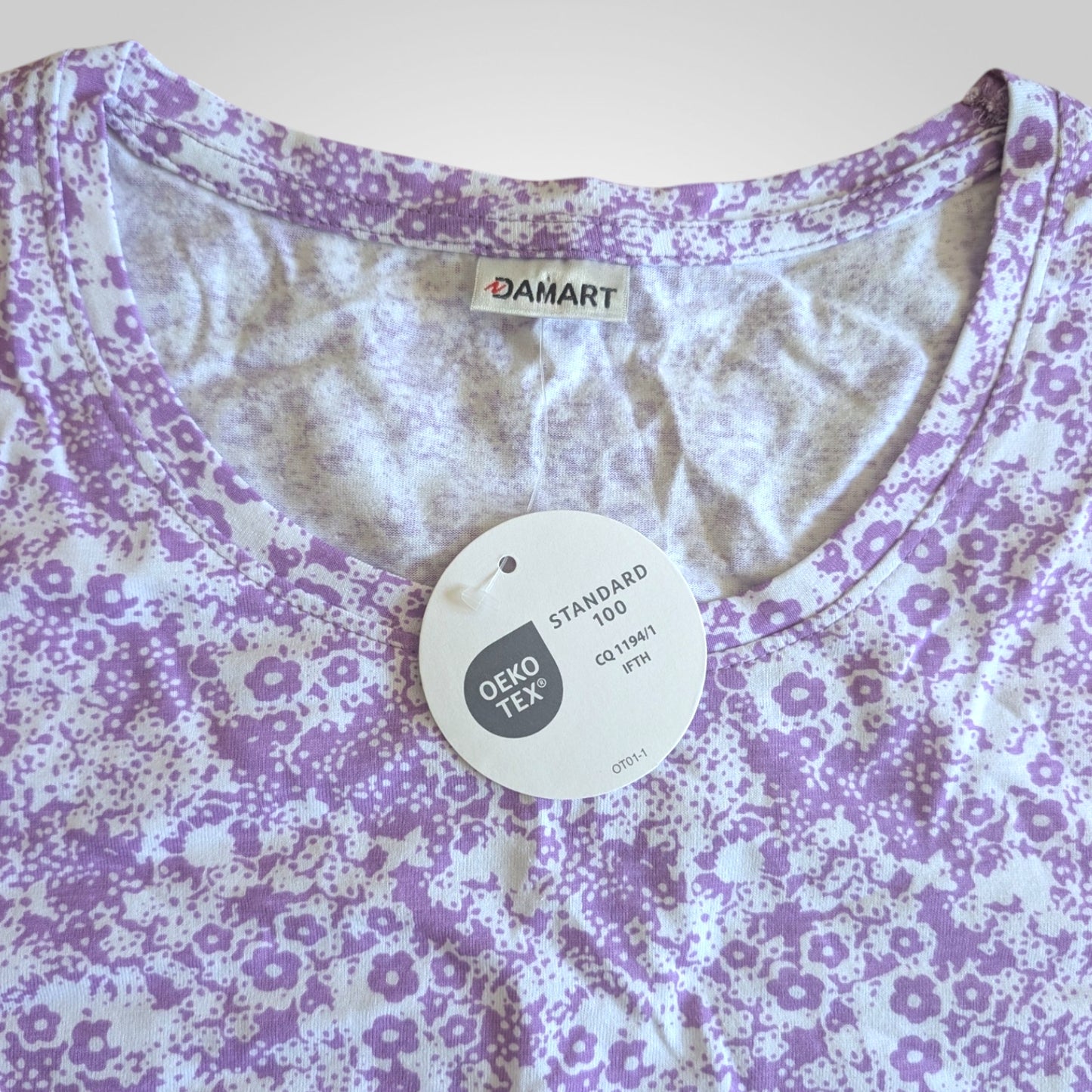 Purple Floral Print T-Shirt