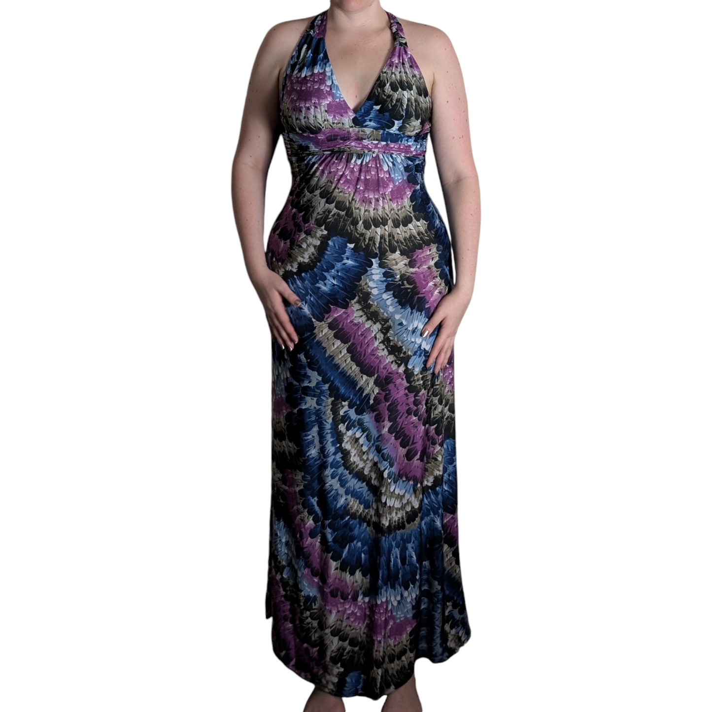 00's Purple & Blue Maxi Dress