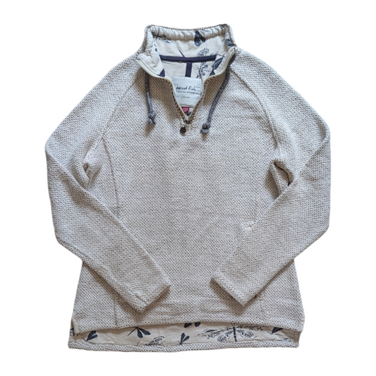 Weird Fish Cream Quarter Zip Fleece