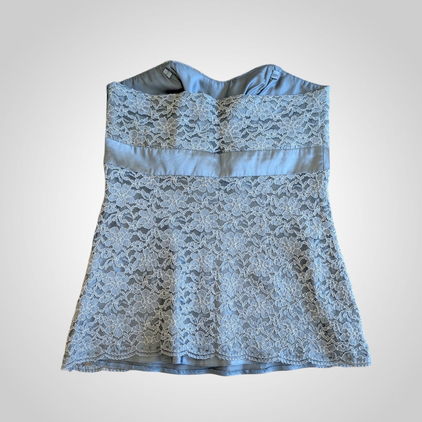 00s Grey Blue Bandeau Top