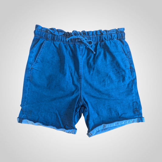 Blue Wash Denim Mom Shorts