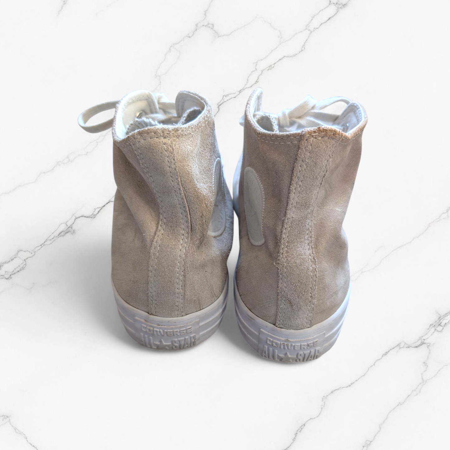 Converse Metallic Gold Brush High Top Trainers - UK 5.5