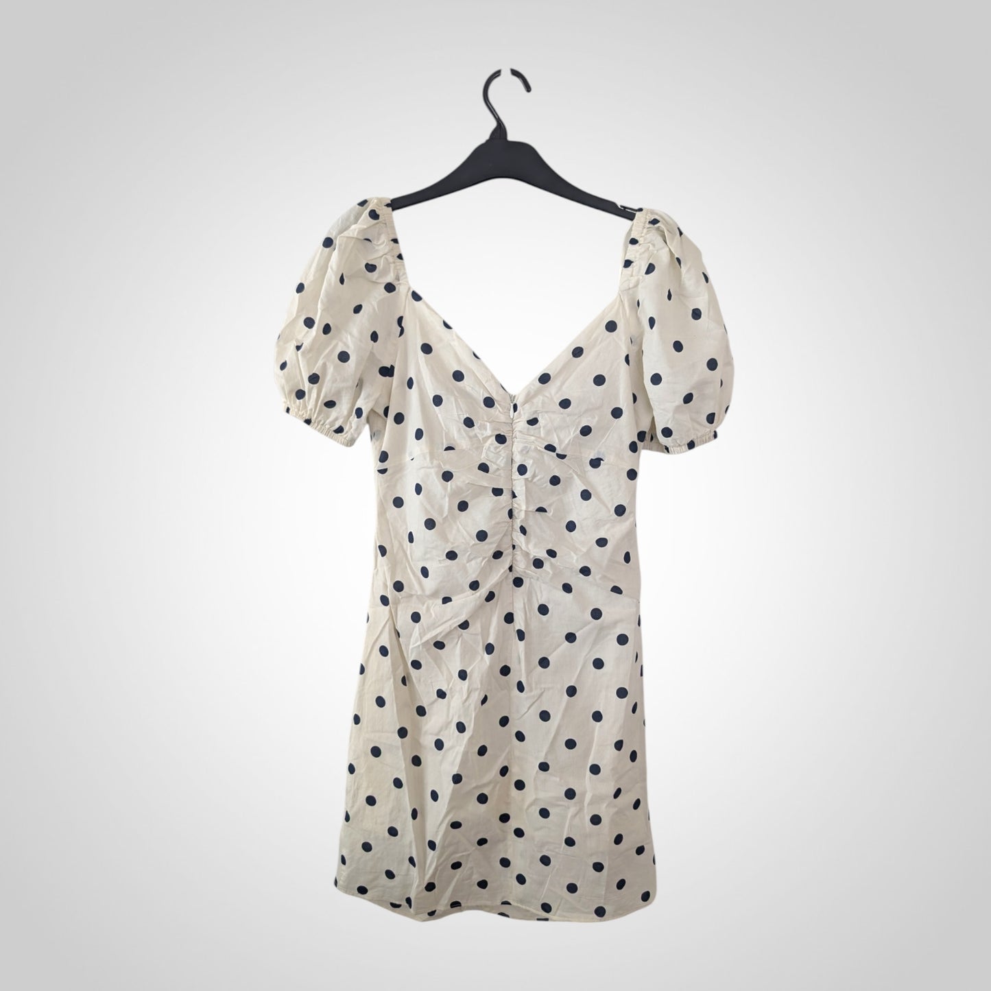 Polka Dot Ruched Mini Dress