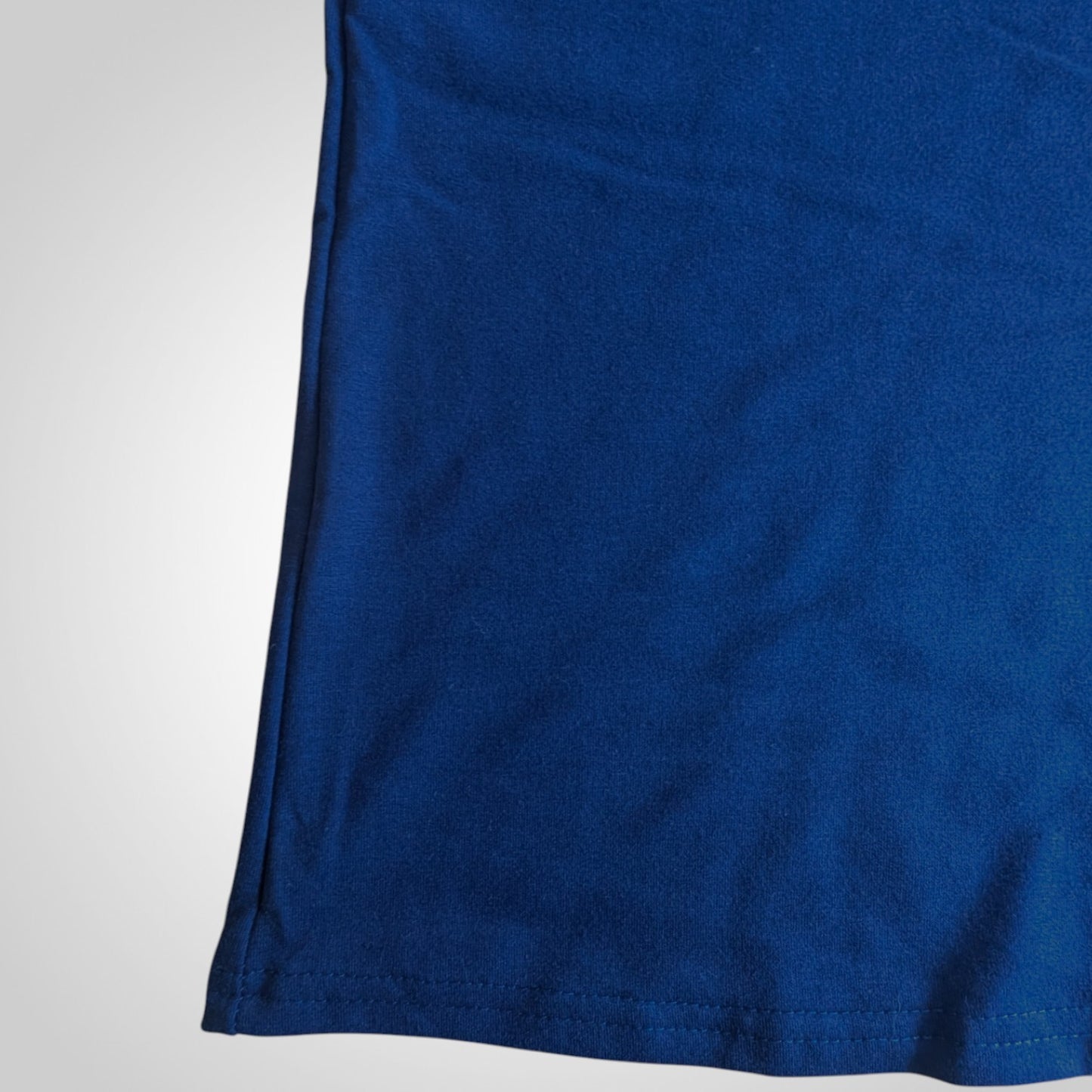 Navy Blue High Mock-Neck Mini Dress