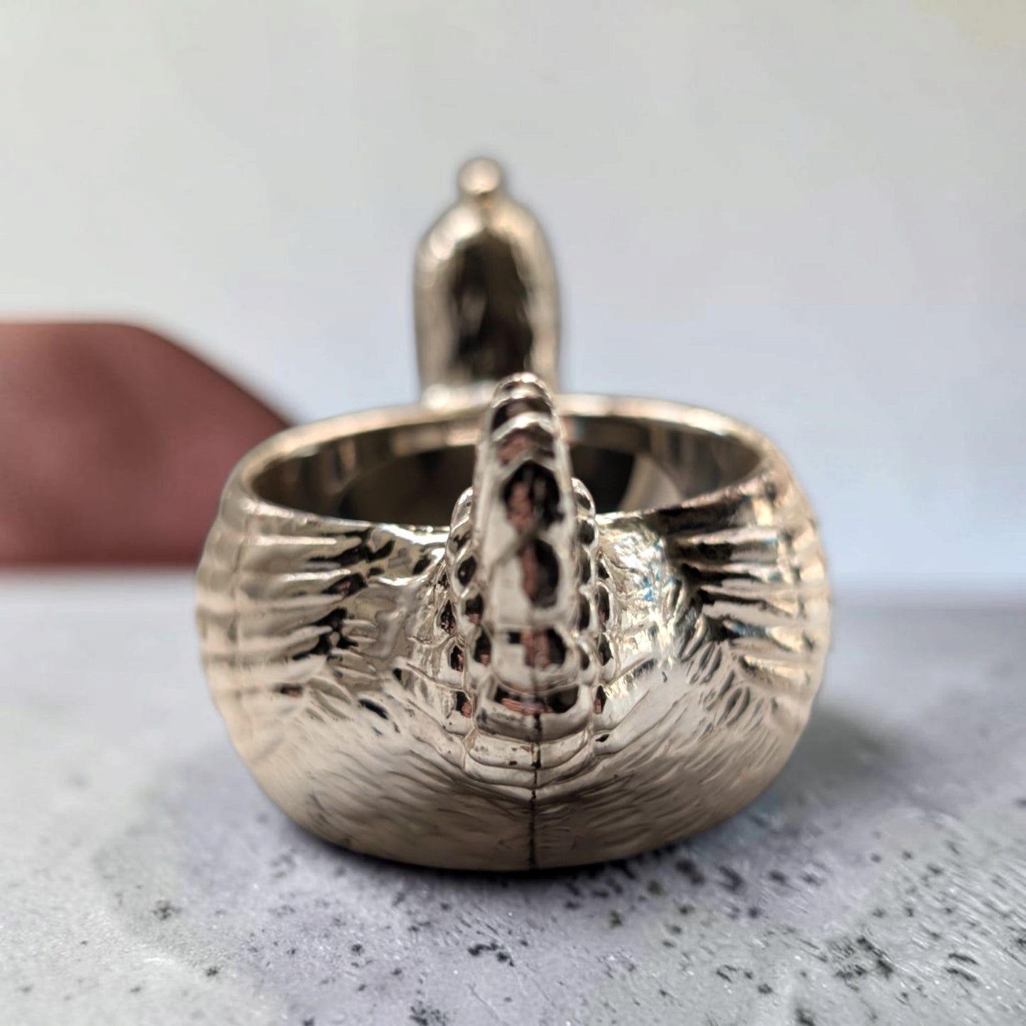 70s Vintage Silver Plated Zinc Hen Egg Cup