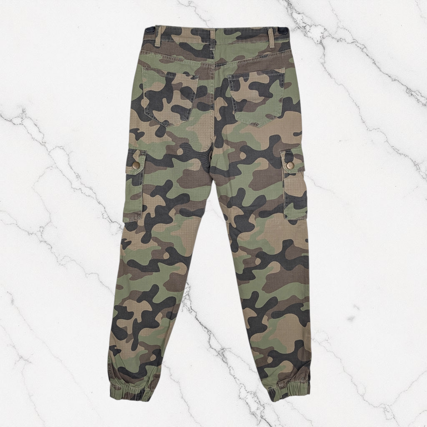 Khaki Camo Cargo Trousers