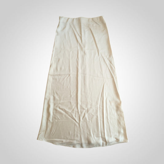 Champagne Cream Satin Slip Skirt