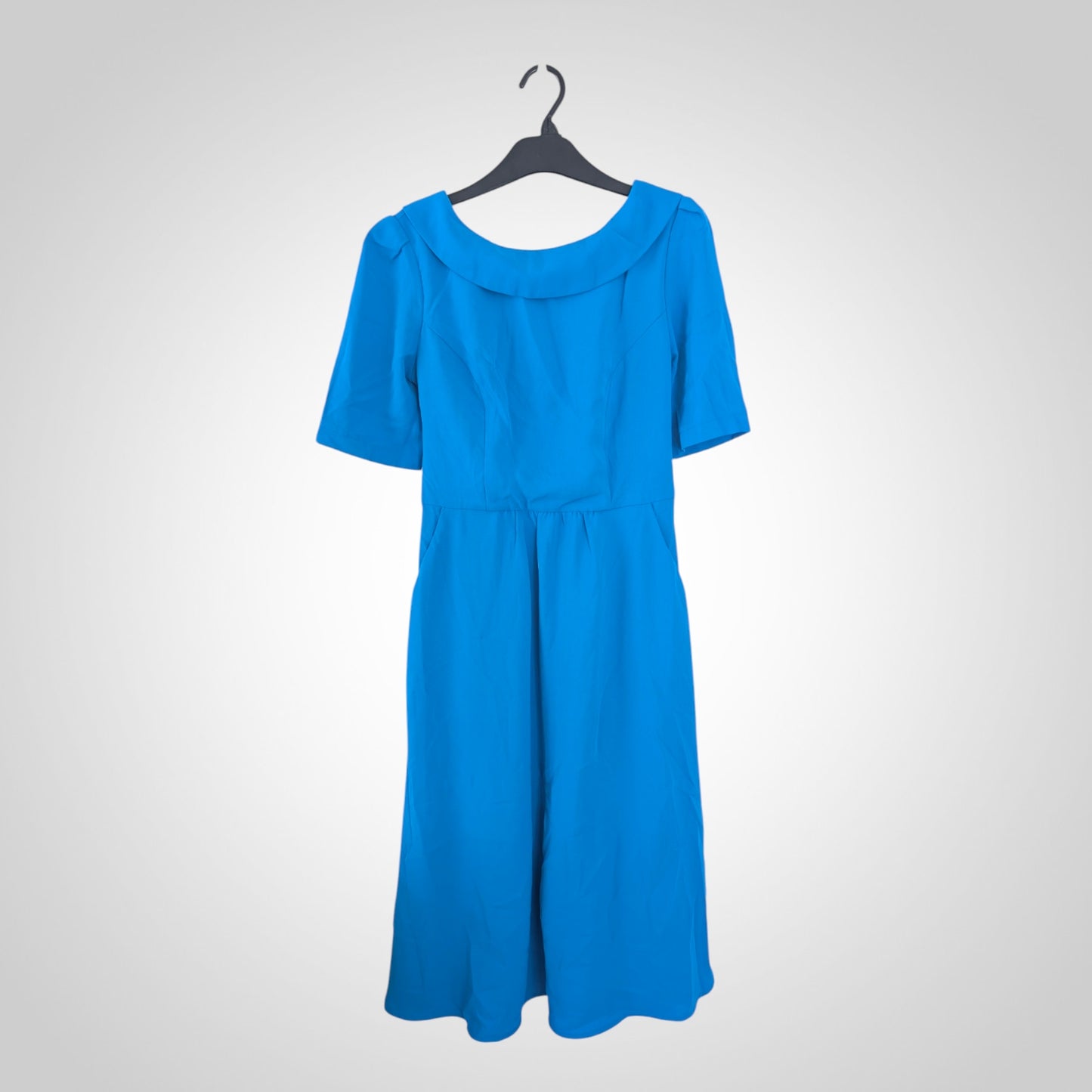 Jolie Moi Blue Collared Midi Tea Dress