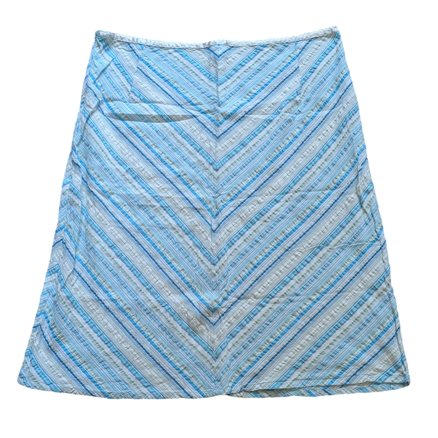 00's Blue & White Striped Skirt