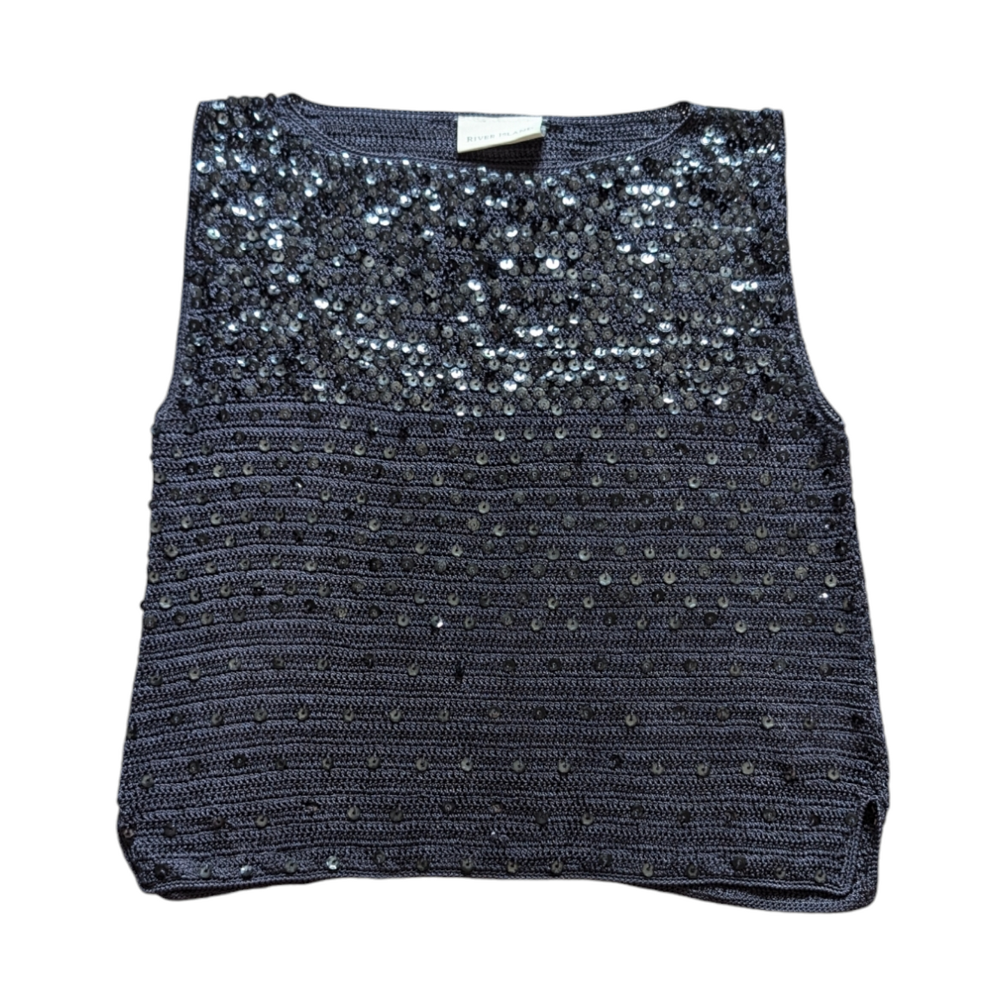 00's Sequin Cropped Vest